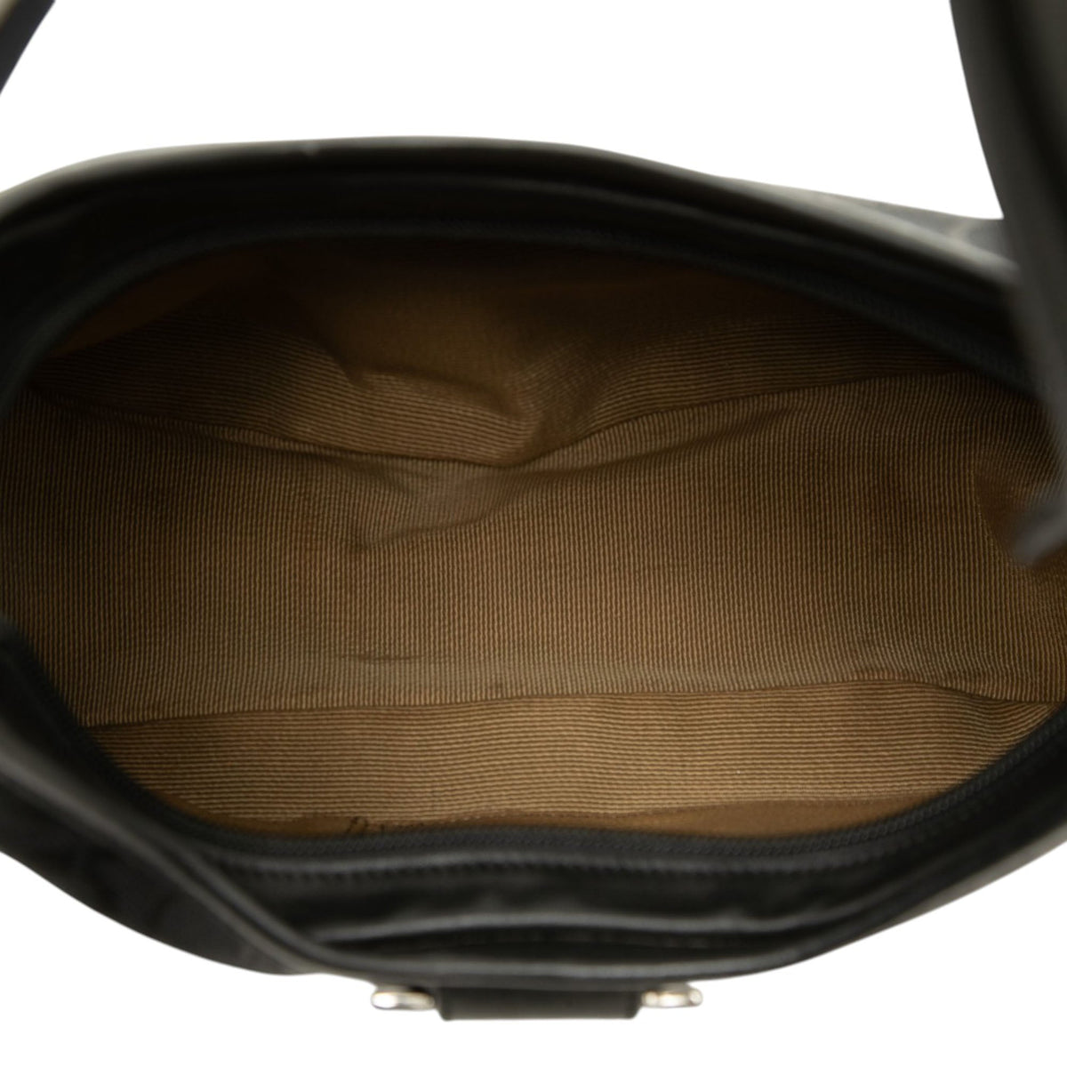 Ferragamo Gancini Canvas Shoulder Bag — Black