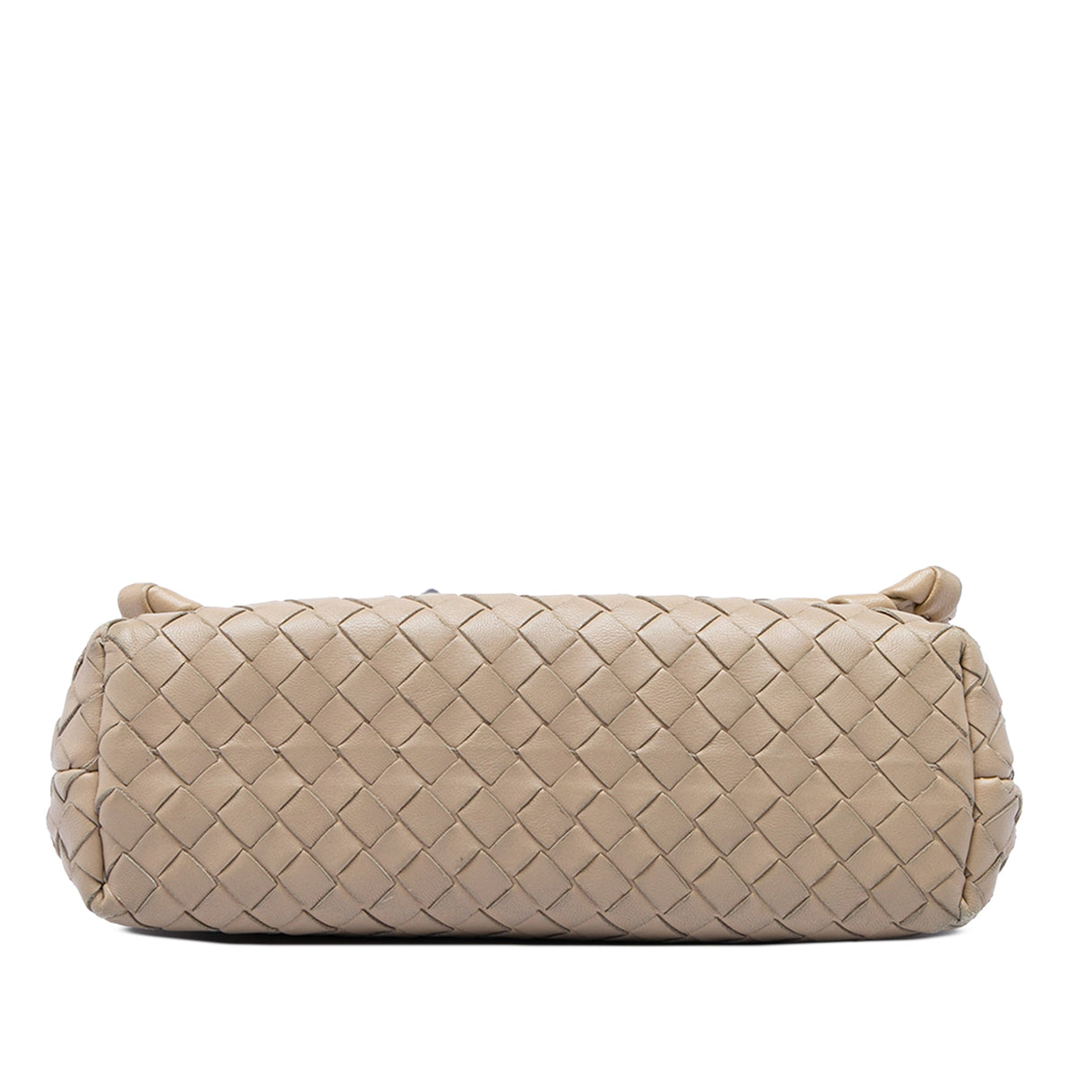 Bottega Veneta Baby Nappa Intrecciato Olimpia Crossbody — Beige
