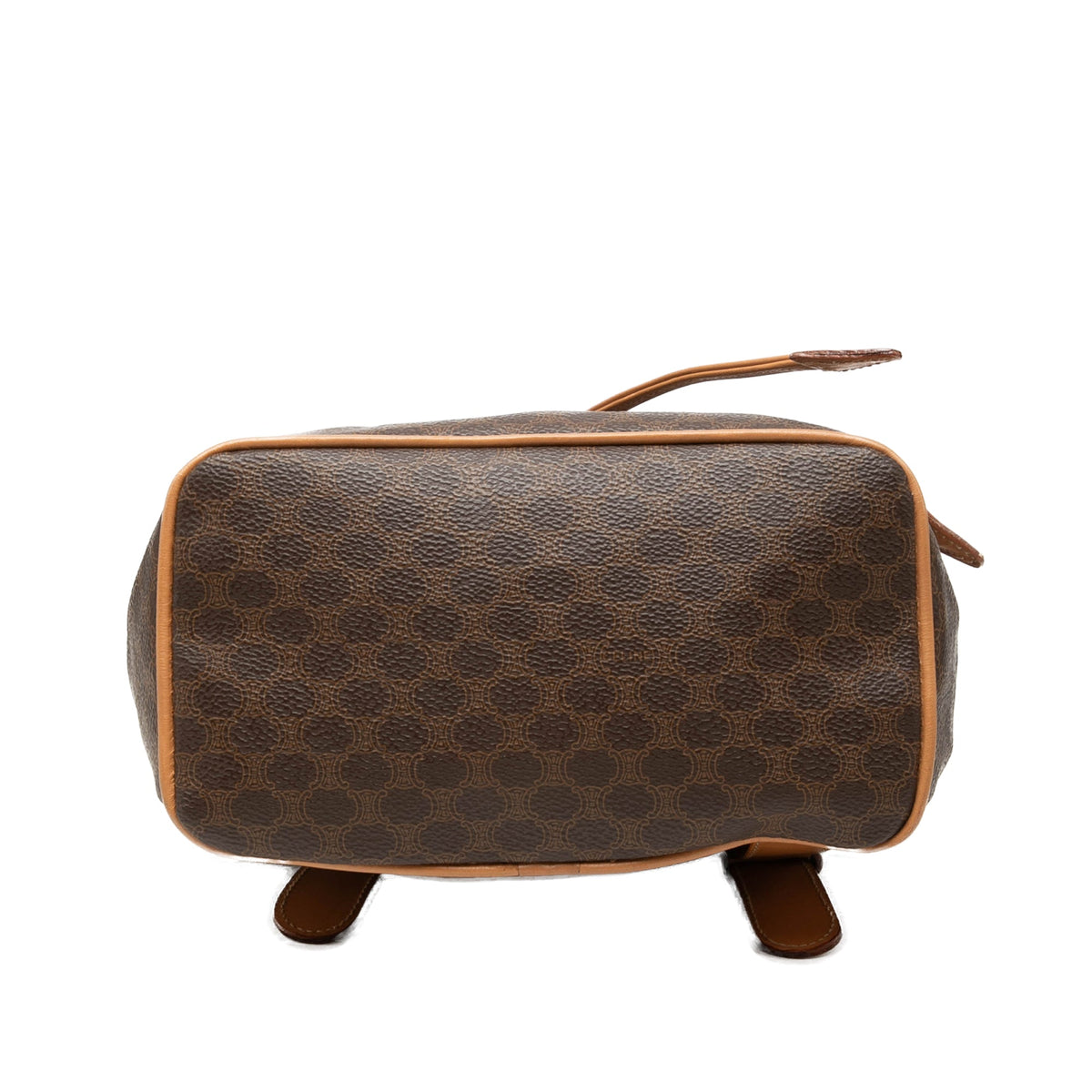 Celine Macadam Coated Canvas Backpack — Brown