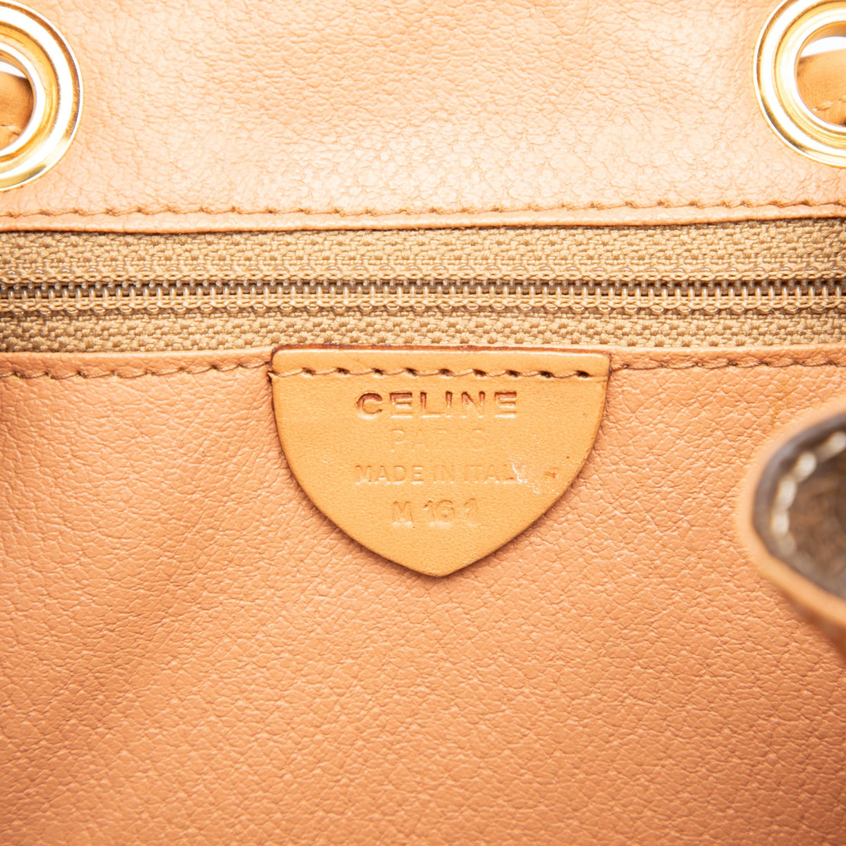 Celine Macadam Coated Canvas Backpack — Brown