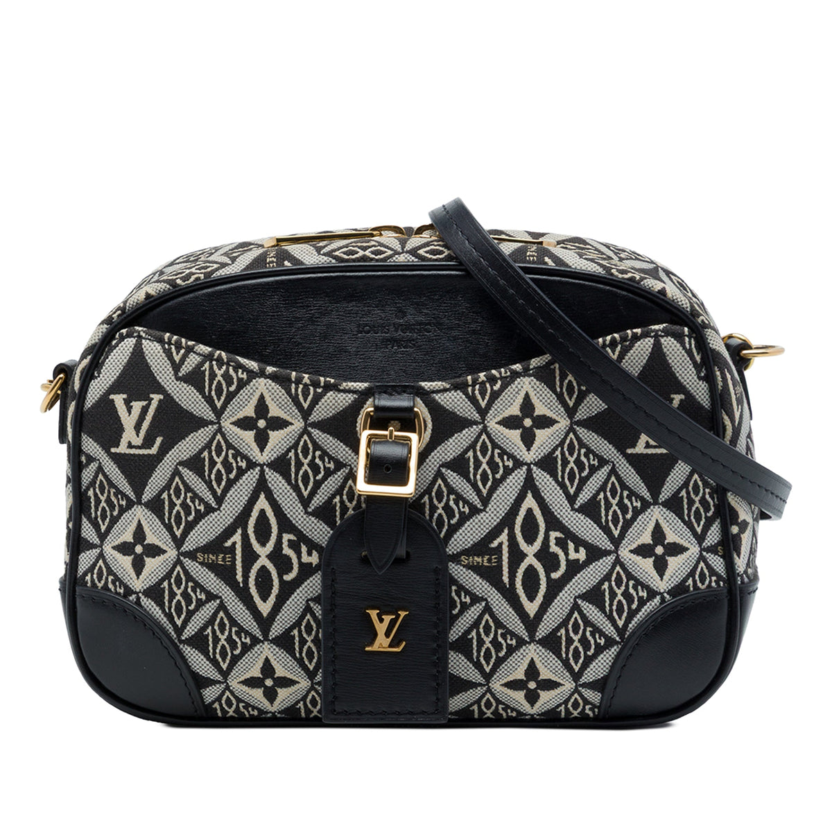 Louis Vuitton Monogram Jacquard Since 1854 Mini Deauville — Black