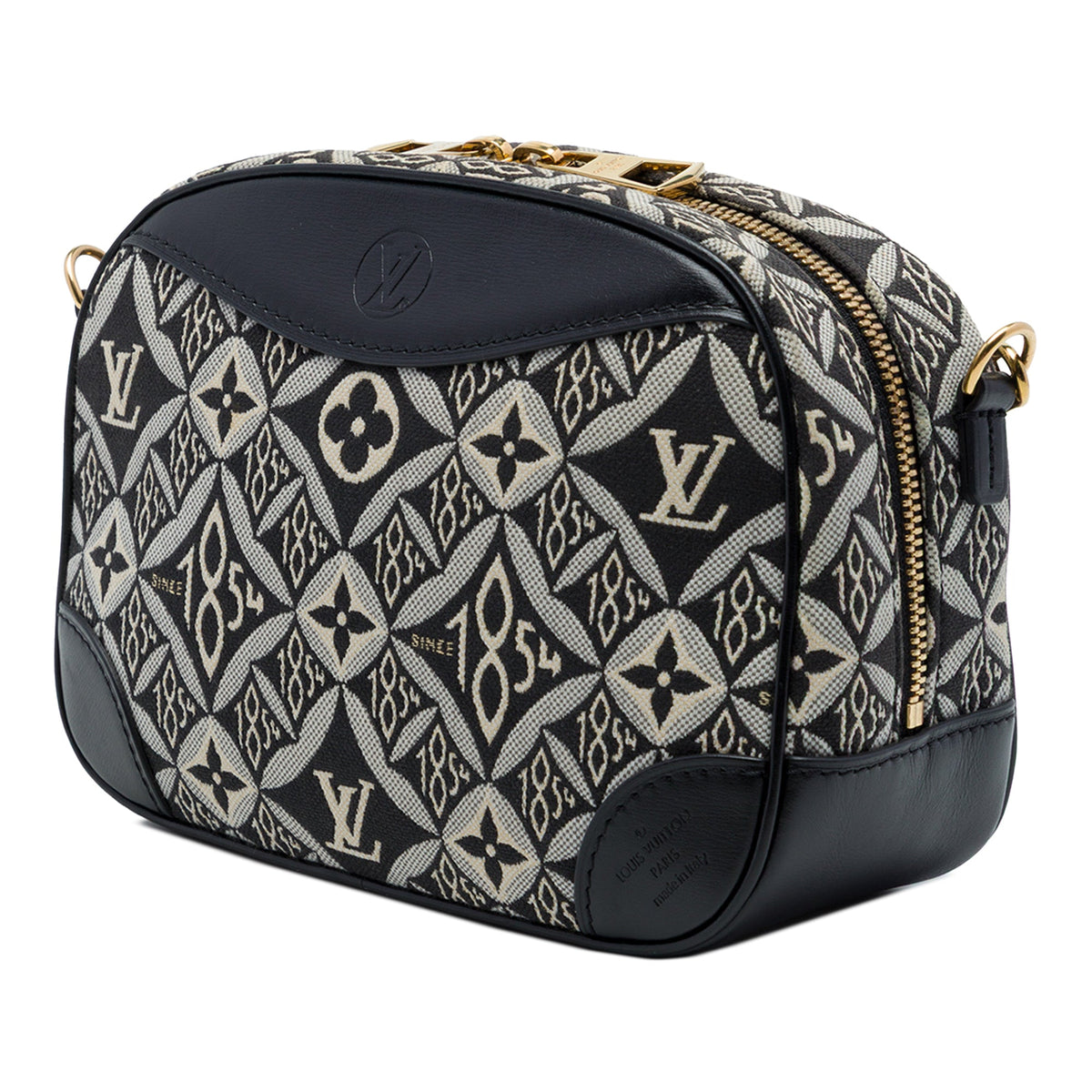 Louis Vuitton Monogram Jacquard Since 1854 Mini Deauville — Black