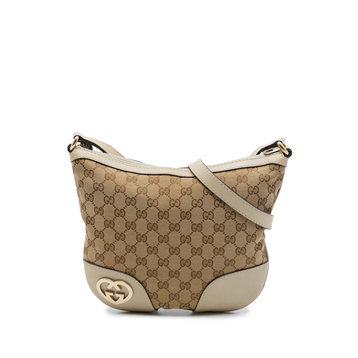 Gucci GG Canvas Lovely Crossbody — Beige