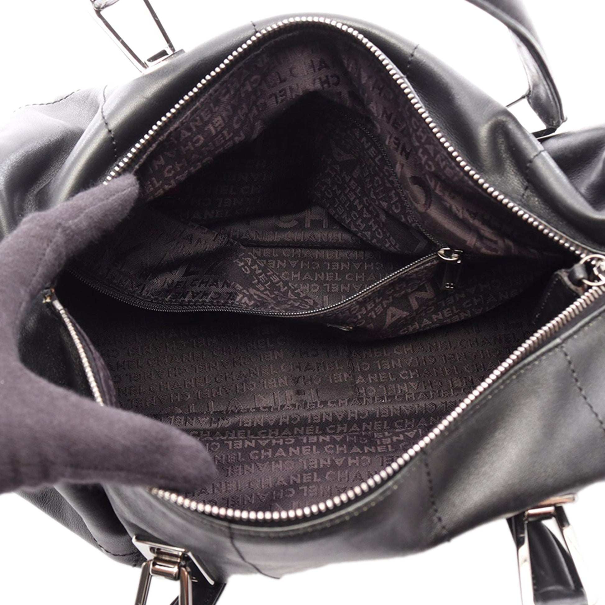 Chanel CC Square Quilted Lambskin Handbag