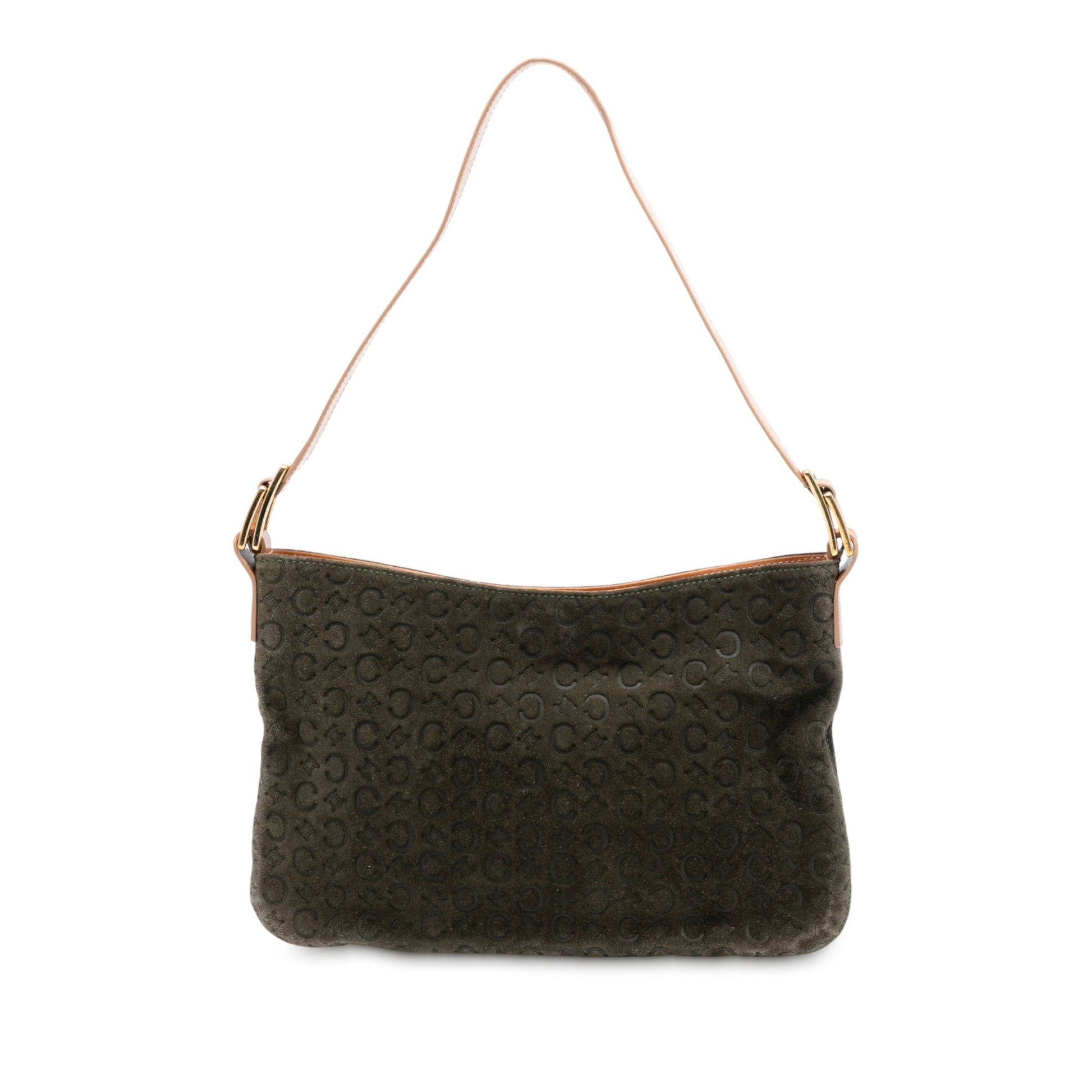 Celine C Macadam Suede Shoulder Bag