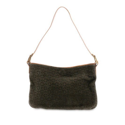 Celine C Macadam Suede Shoulder Bag