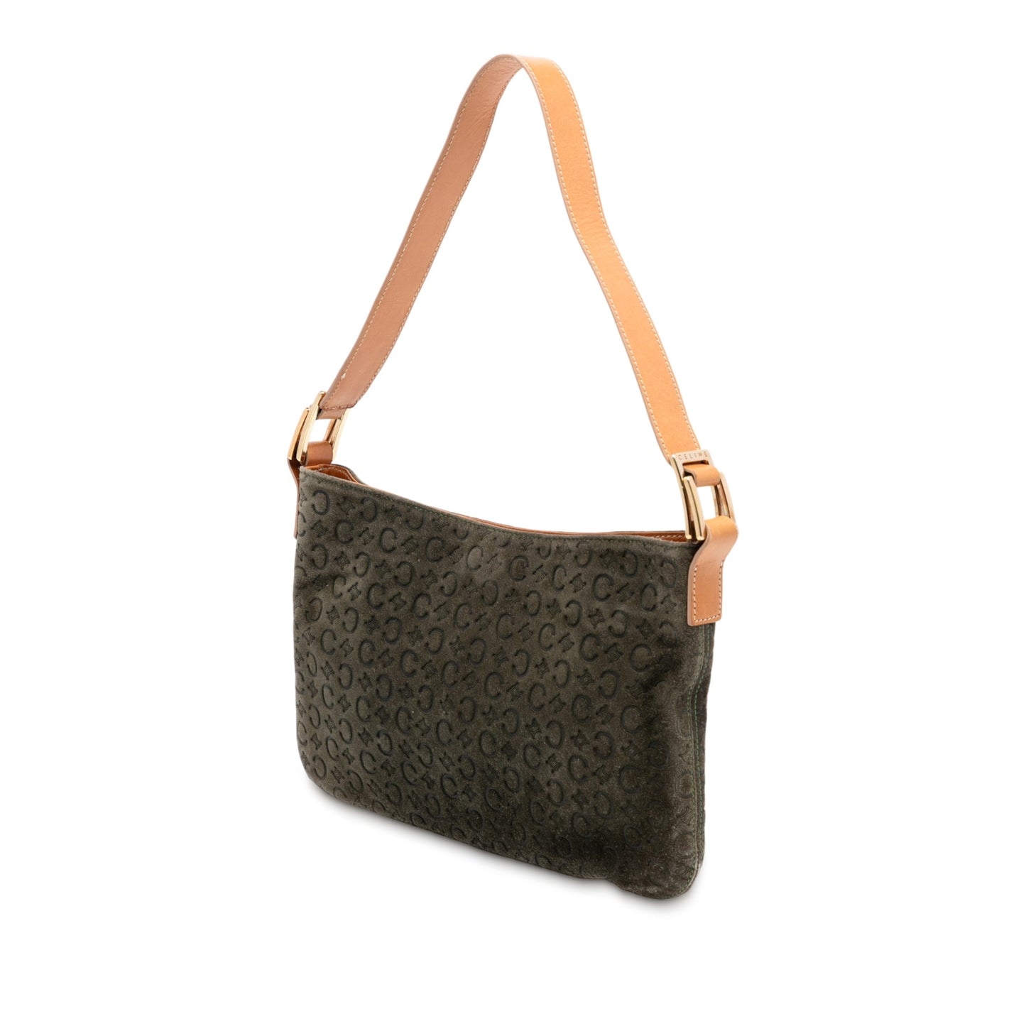 Celine C Macadam Suede Shoulder Bag