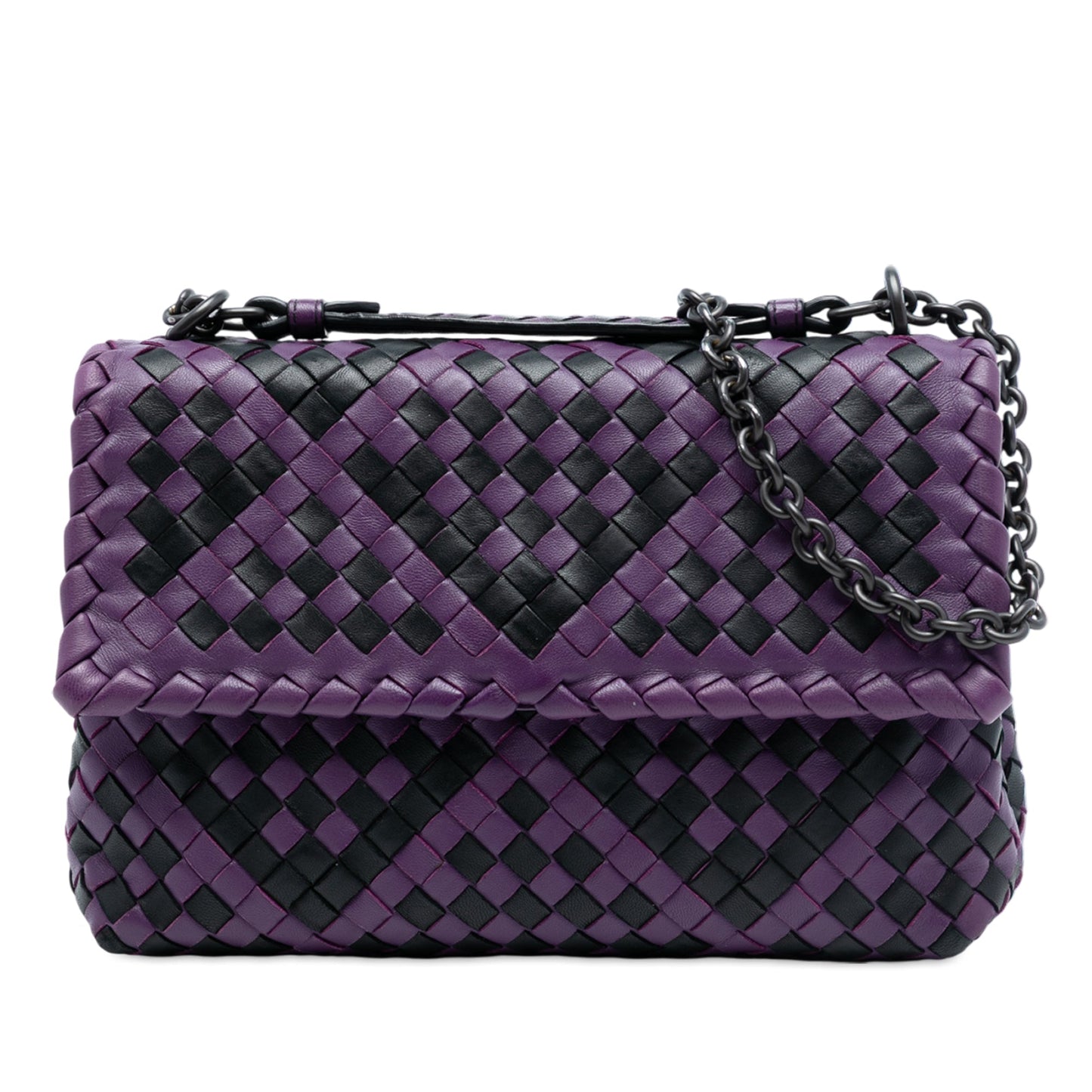 Bottega Veneta Small Bicolor Nappa Intrecciato Olimpia Shoulder Bag