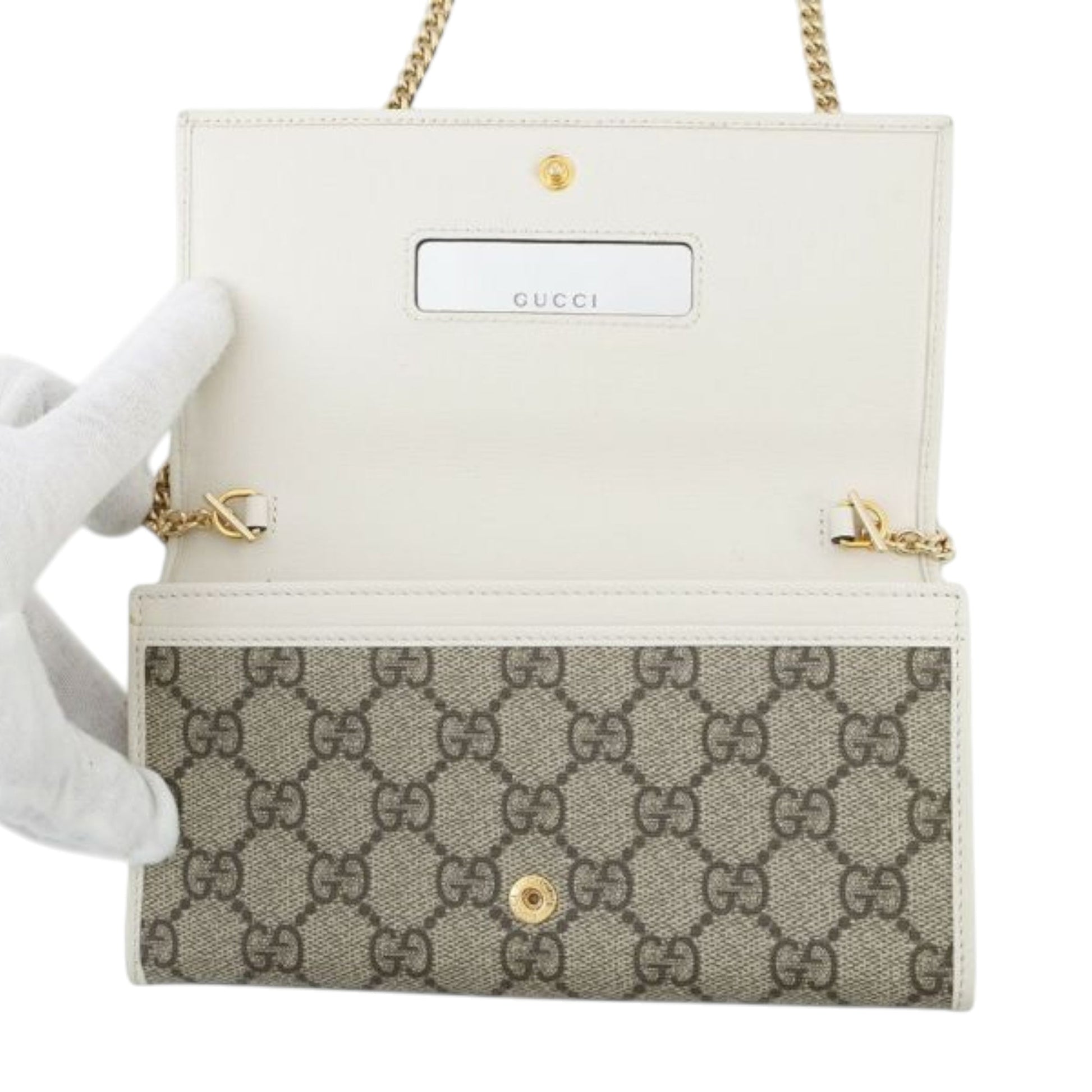 Gucci GG Supreme Horsebit 1955 Wallet On Chain