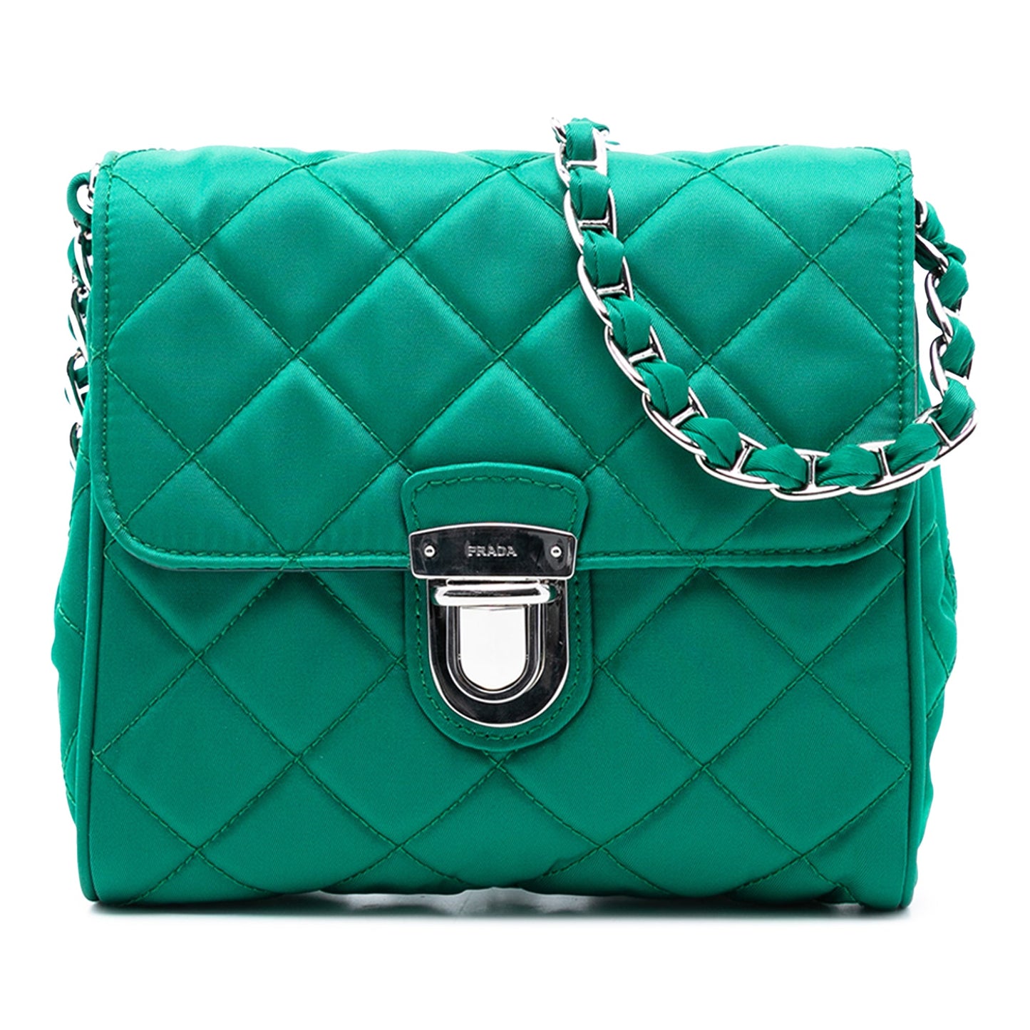 Prada Impuntu Tessuto Chain Crossbody