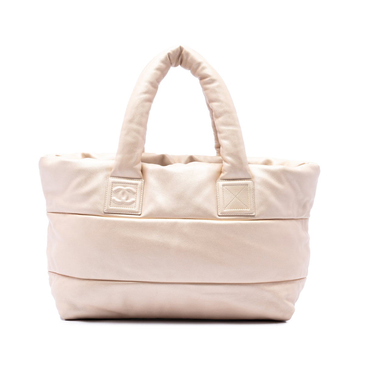 Chanel Medium Lambskin Coco Cocoon Reversible Tote — Gold