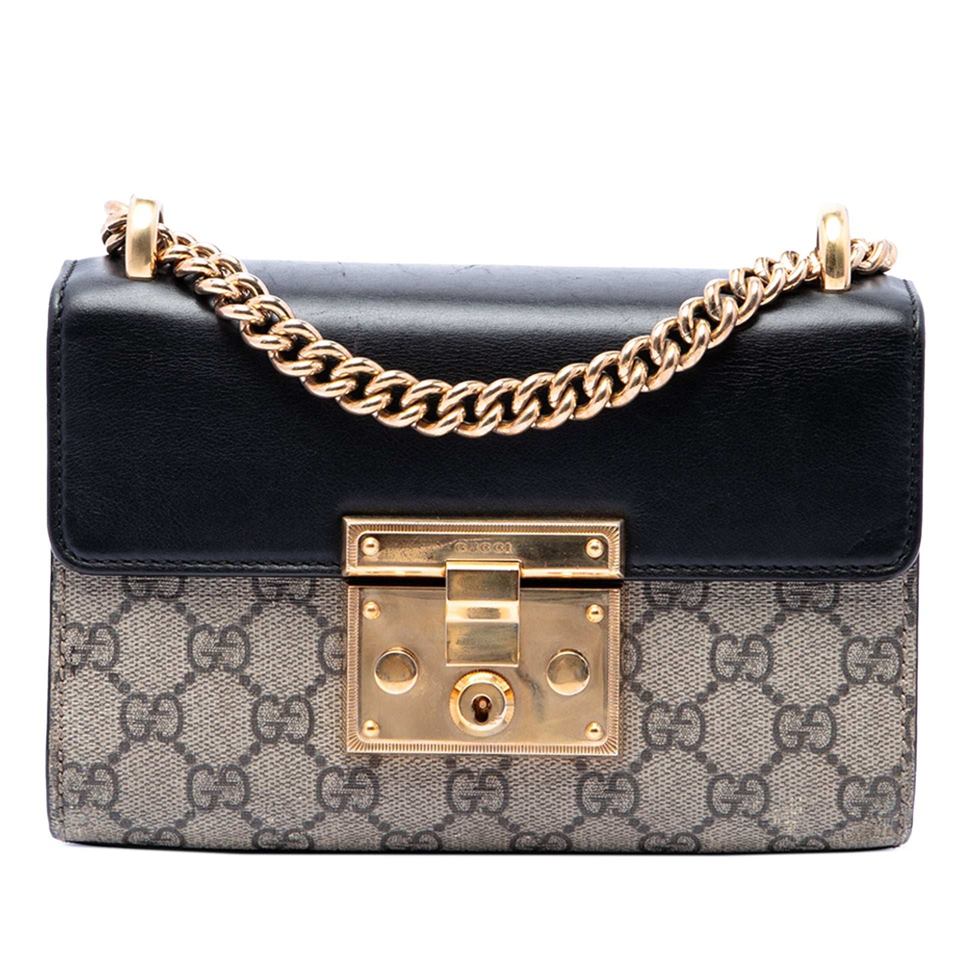 Gucci Small GG Supreme Padlock Crossbody