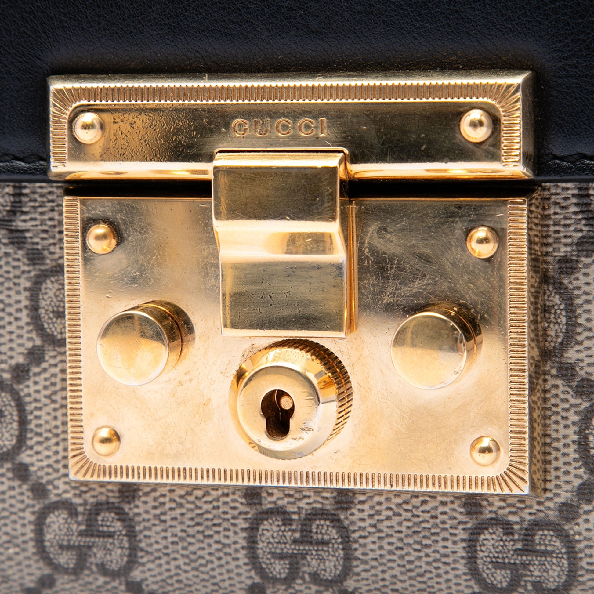 Gucci Small GG Supreme Padlock Crossbody