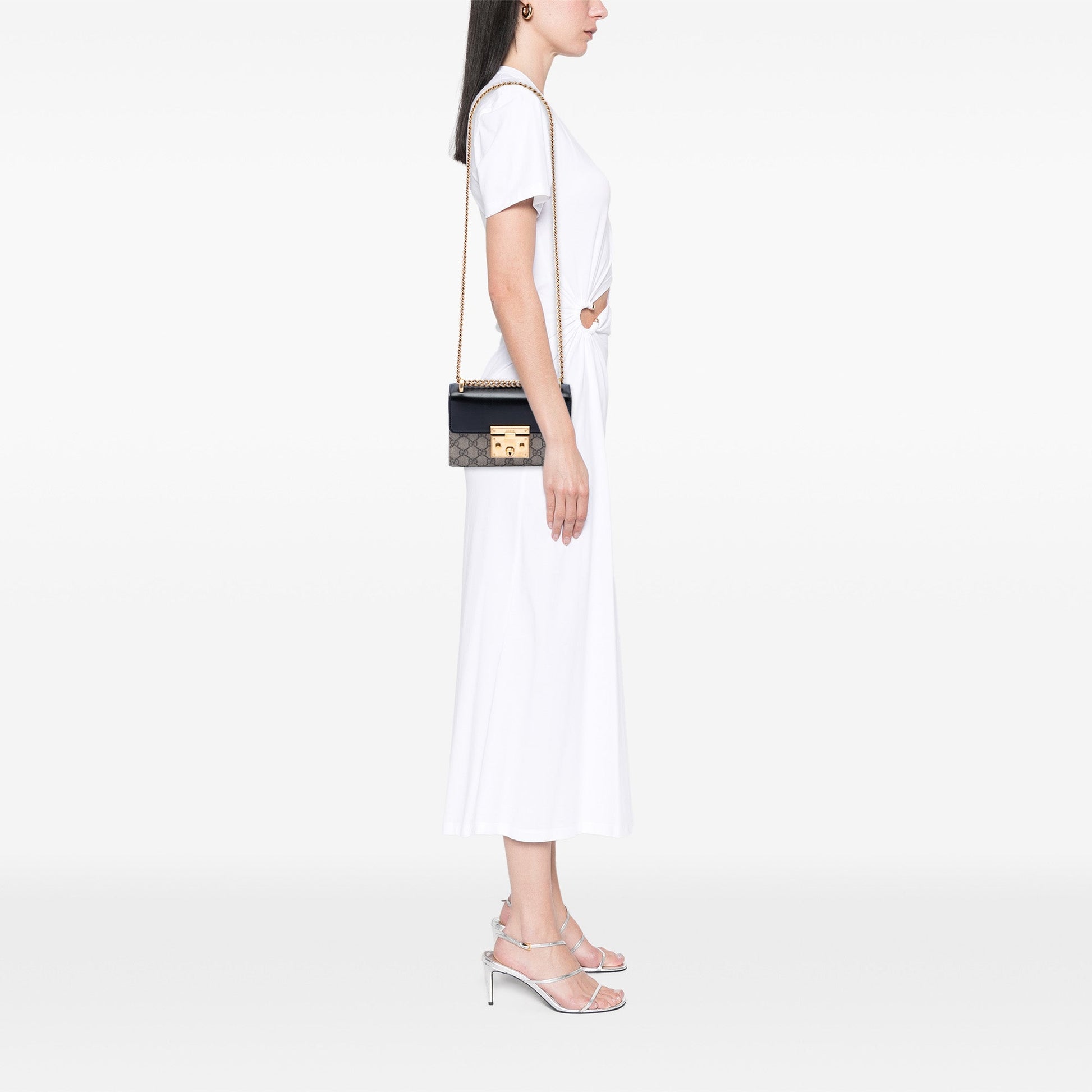 Gucci Small GG Supreme Padlock Crossbody