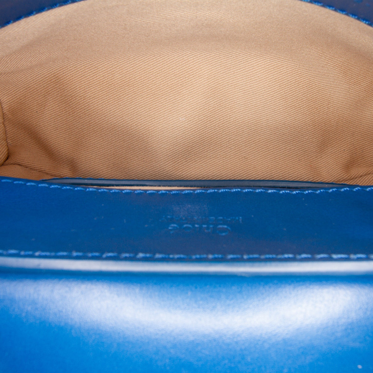 Chloé Calfskin and Suede C Belt Bag — Blue
