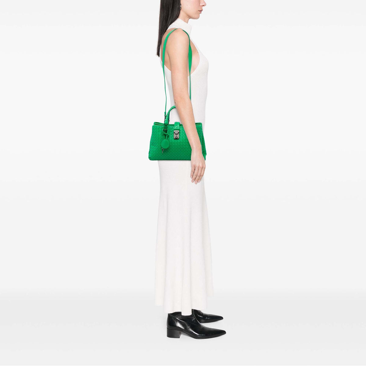 Bottega Veneta Small Nappa Intrecciato Roma Satchel
