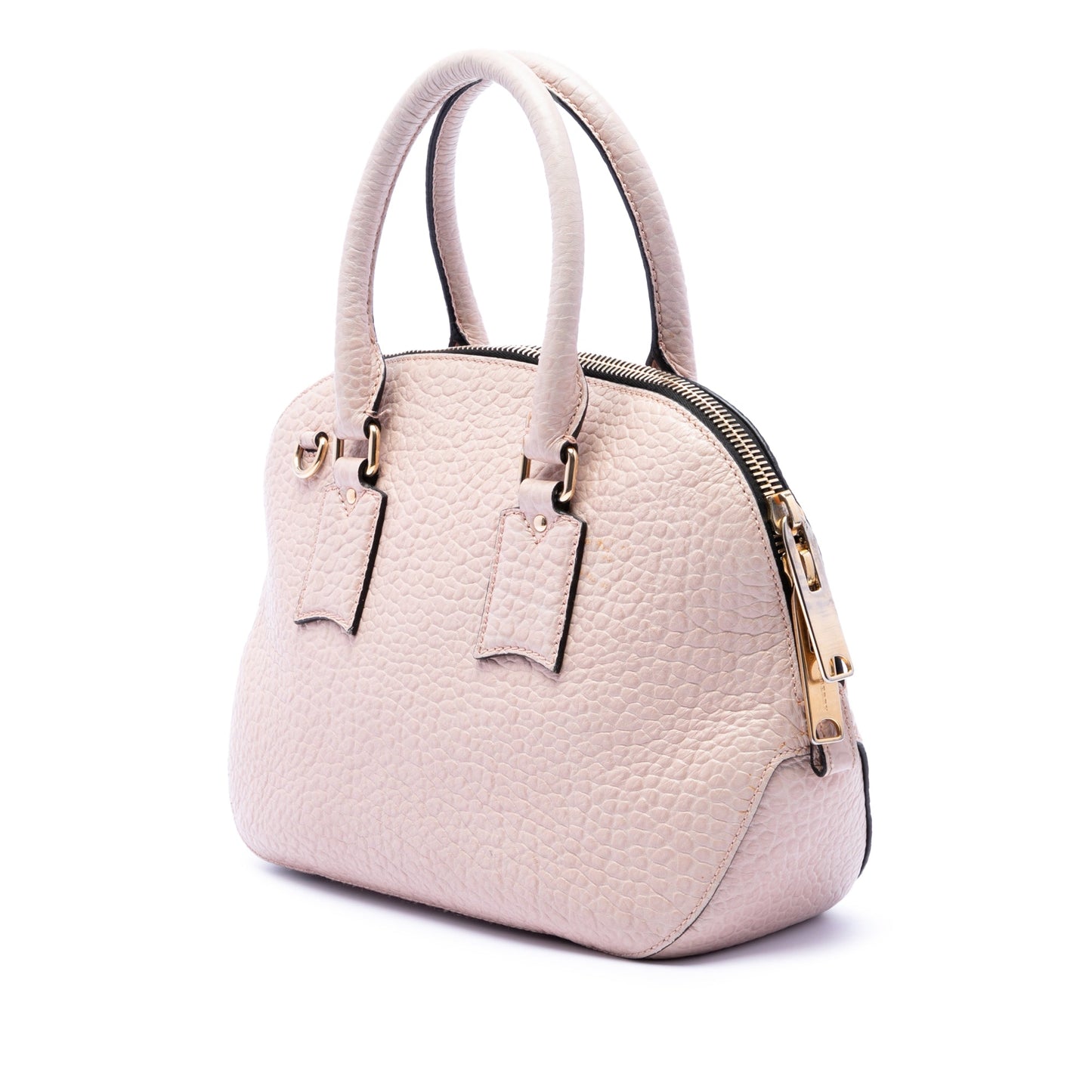 Burberry Small Grained Calfskin Heritage Orchard Bowling Bag