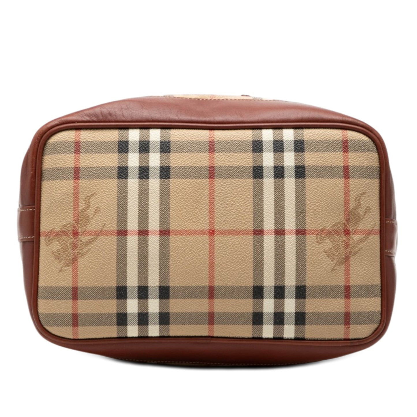 Burberry Haymarket Check Coated Canvas Drawstring Bucket Bag