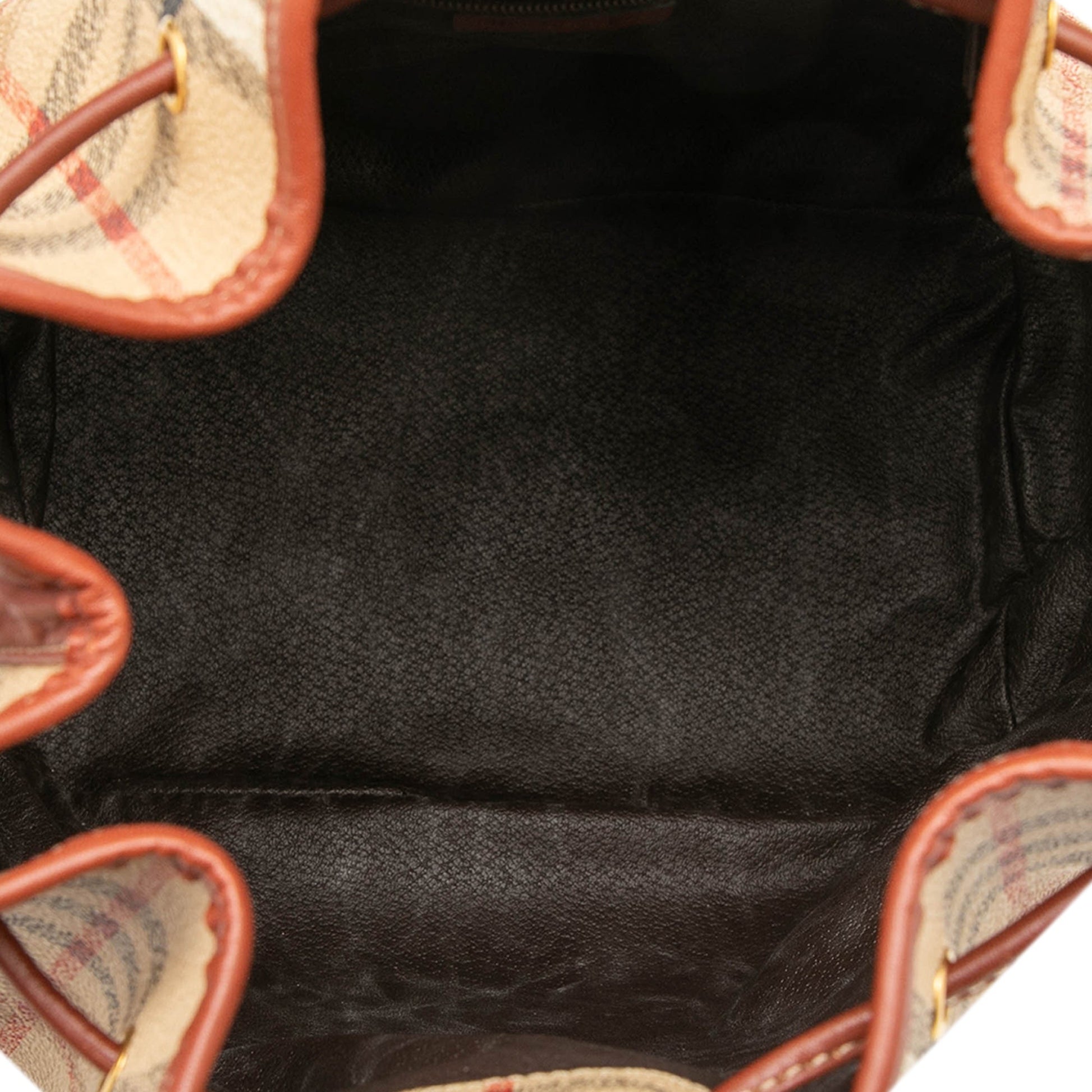 Burberry Haymarket Check Coated Canvas Drawstring Bucket Bag