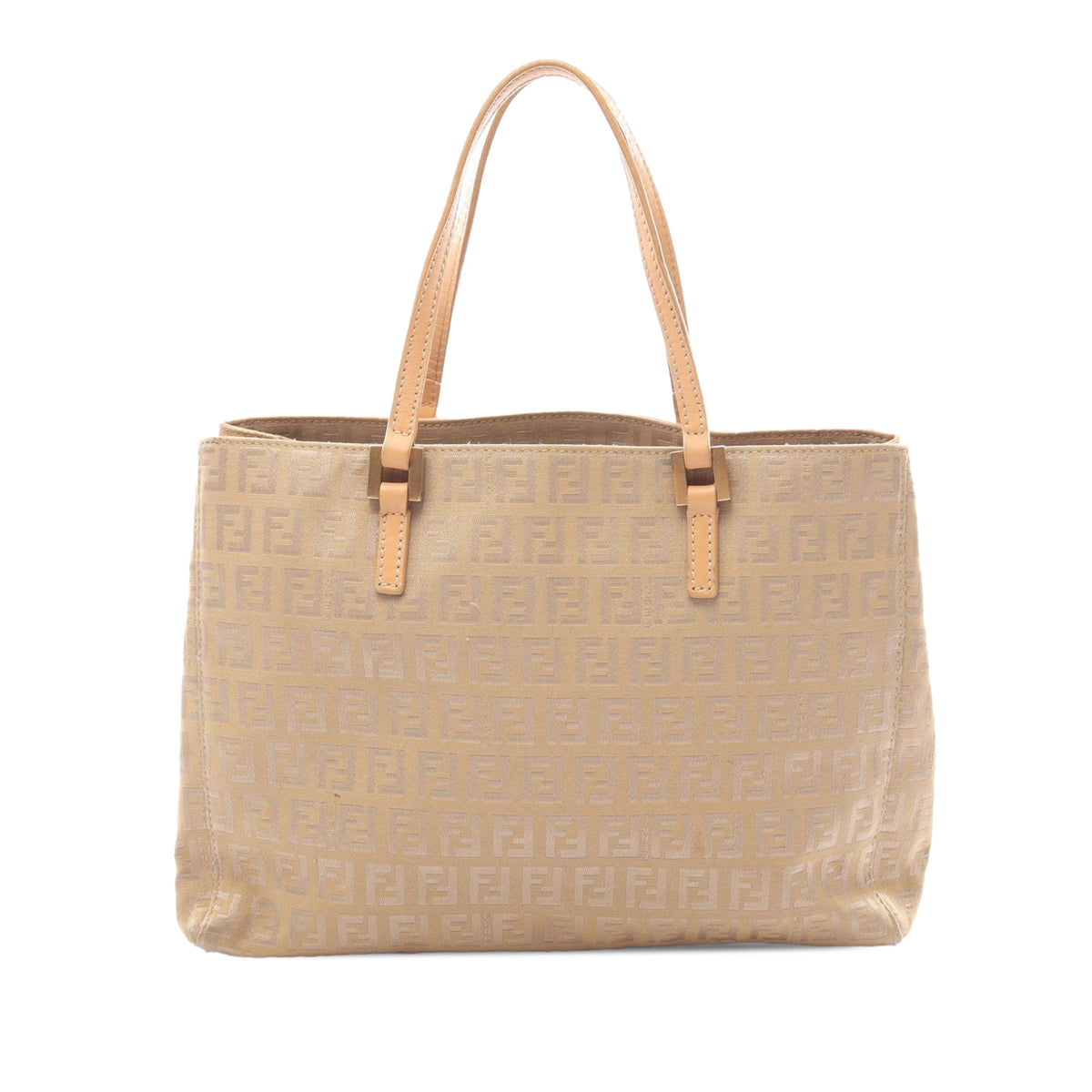 Fendi Zucchino Canvas Tote — Brown