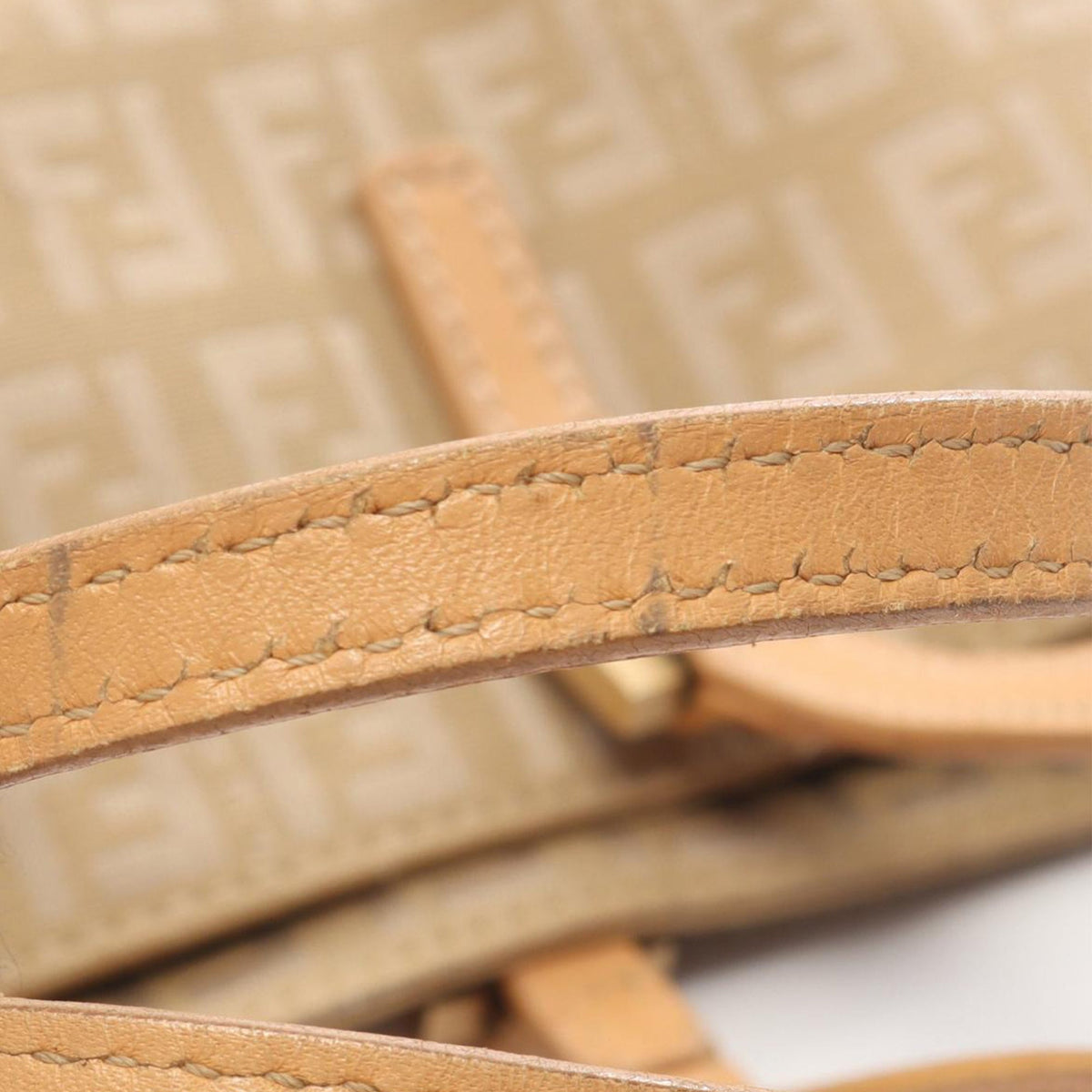 Fendi Zucchino Canvas Tote — Brown
