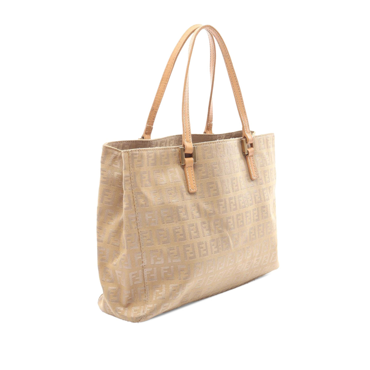 Fendi Zucchino Canvas Tote — Brown