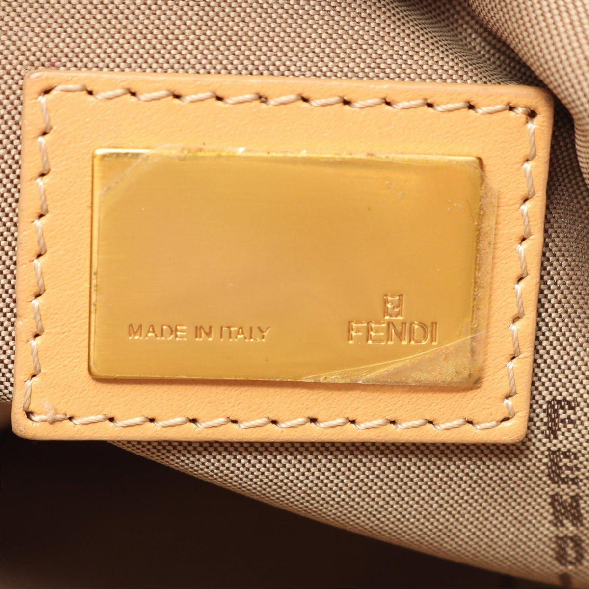 Fendi Zucchino Canvas Tote — Brown