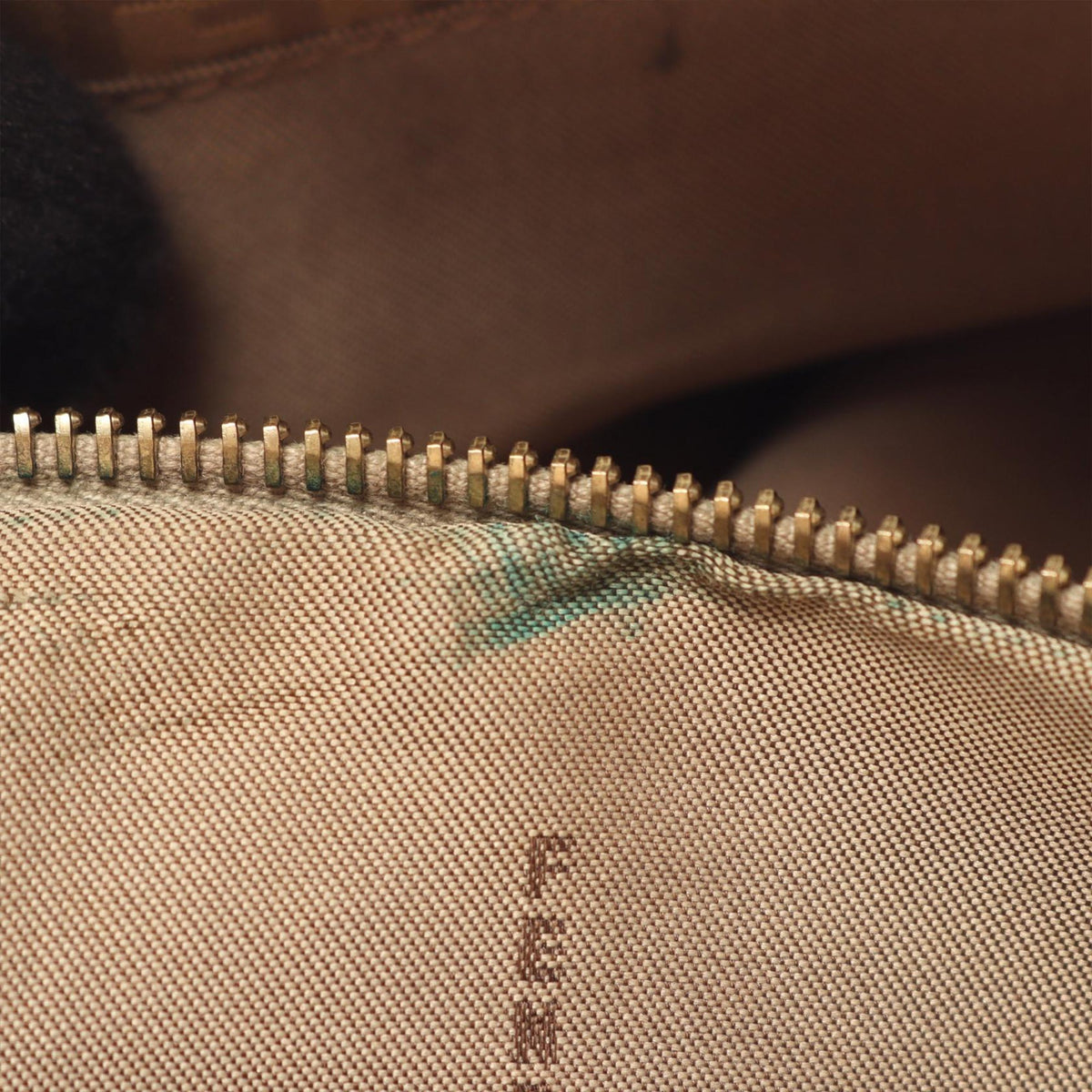 Fendi Zucchino Canvas Tote — Brown