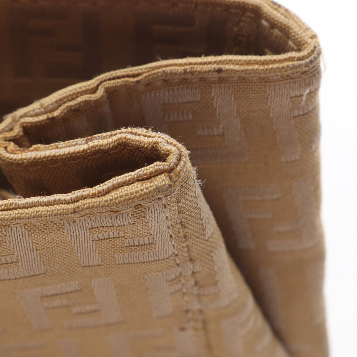 Fendi Zucchino Canvas Tote — Brown