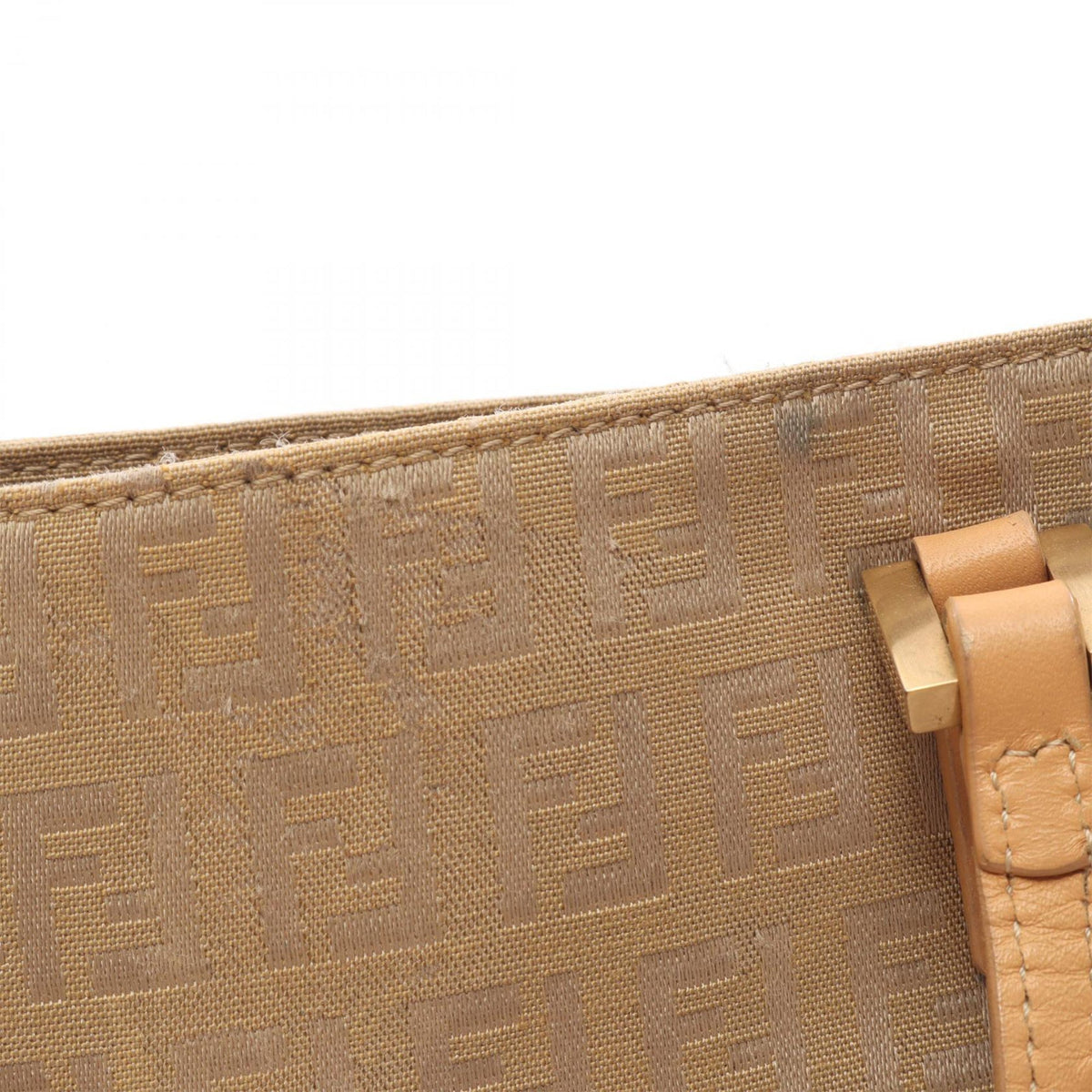 Fendi Zucchino Canvas Tote — Brown