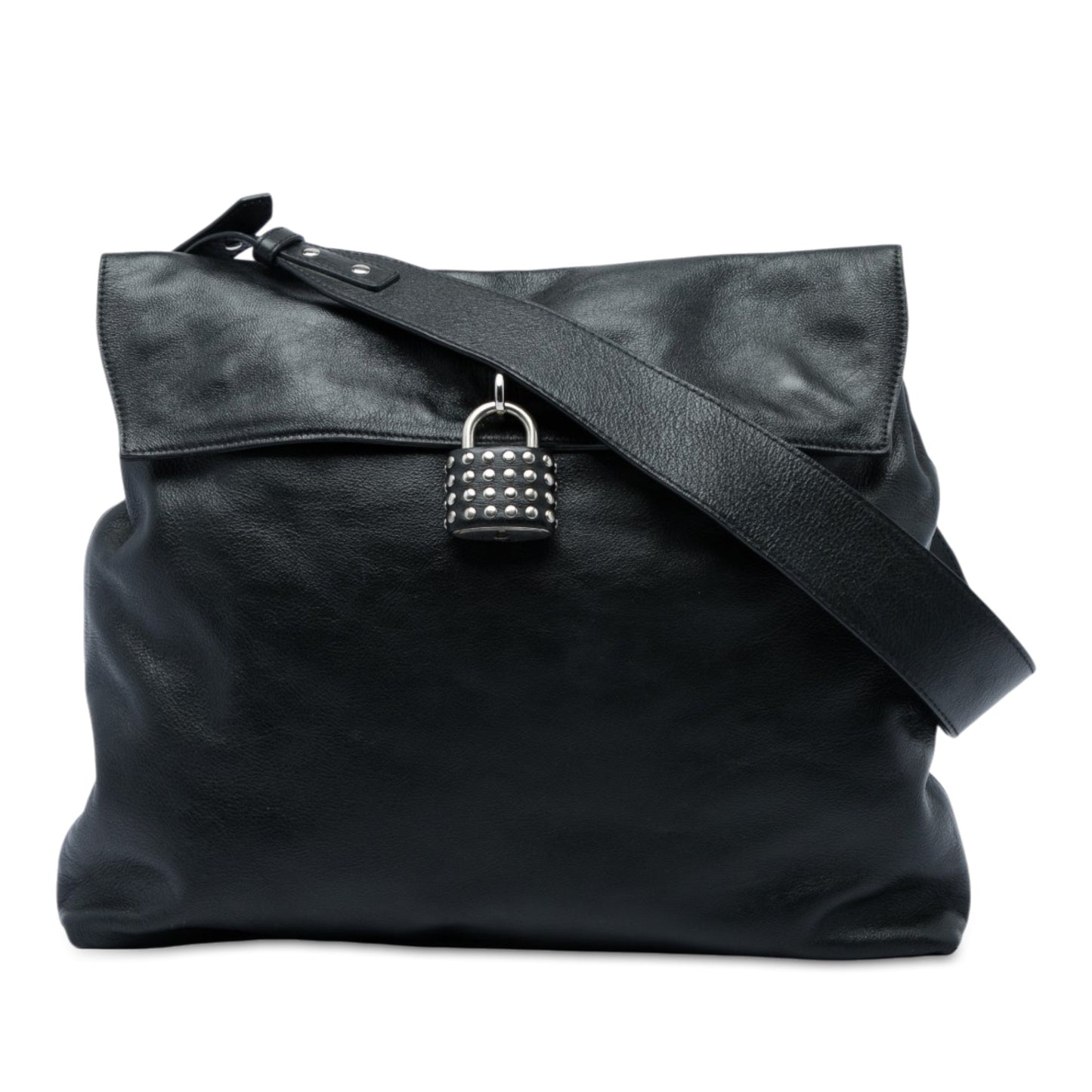 Burberry Leather Studded Padlock Shoulder Bag