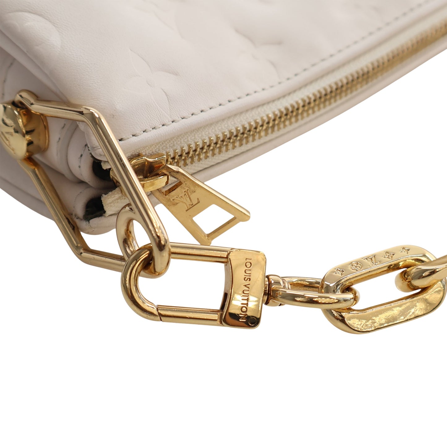 Louis Vuitton Monogram Embossed Puffy Lambskin Coussin PM
