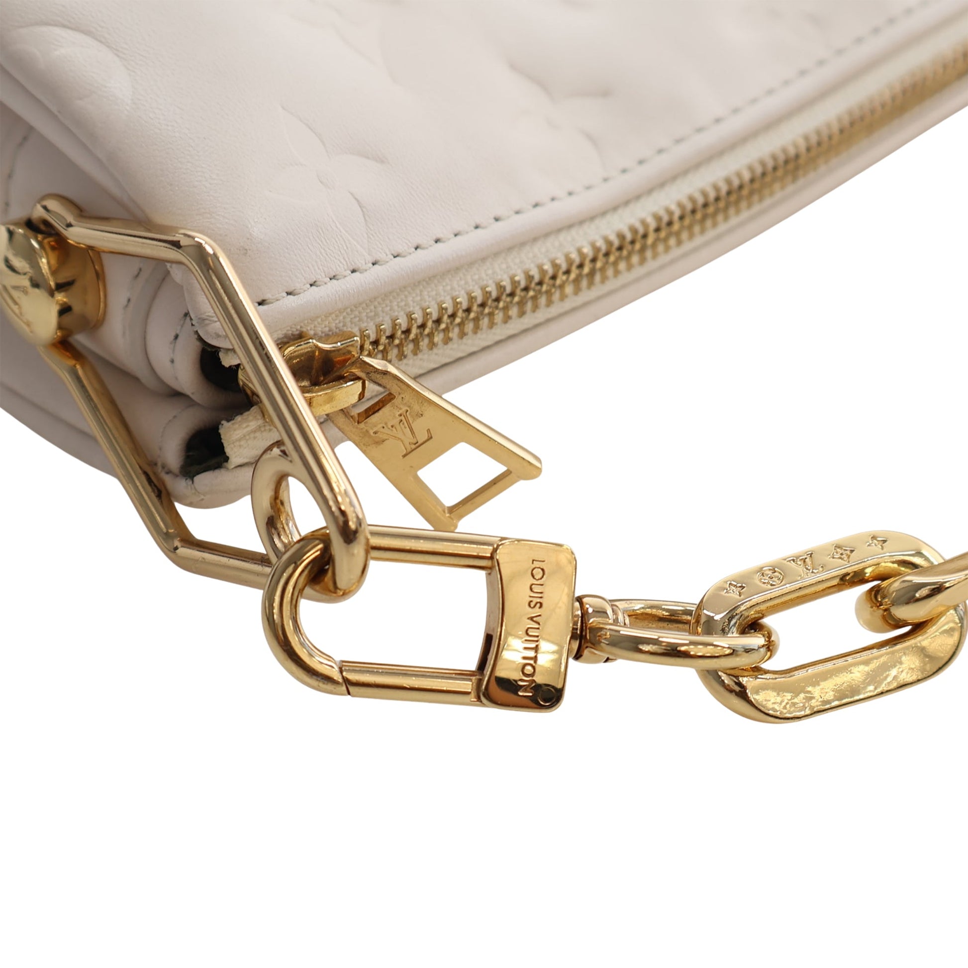 Louis Vuitton Monogram Embossed Puffy Lambskin Coussin PM