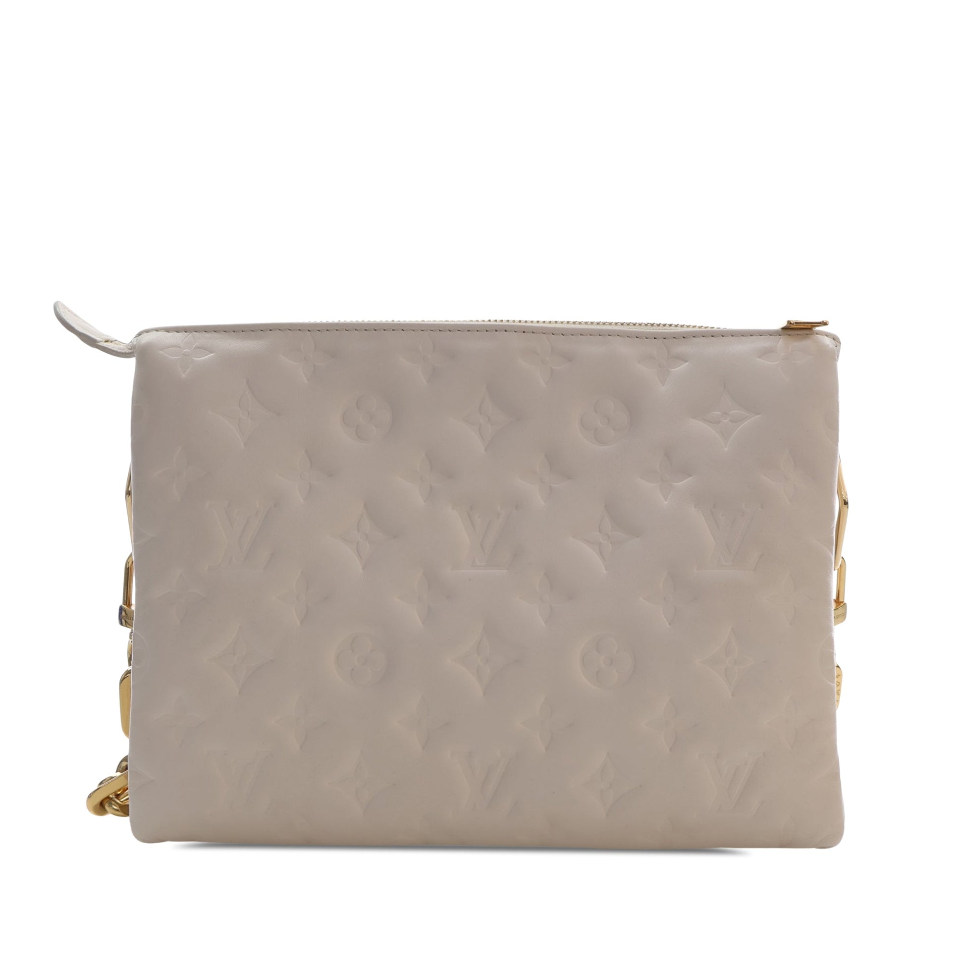 Louis Vuitton Monogram Embossed Puffy Lambskin Coussin PM