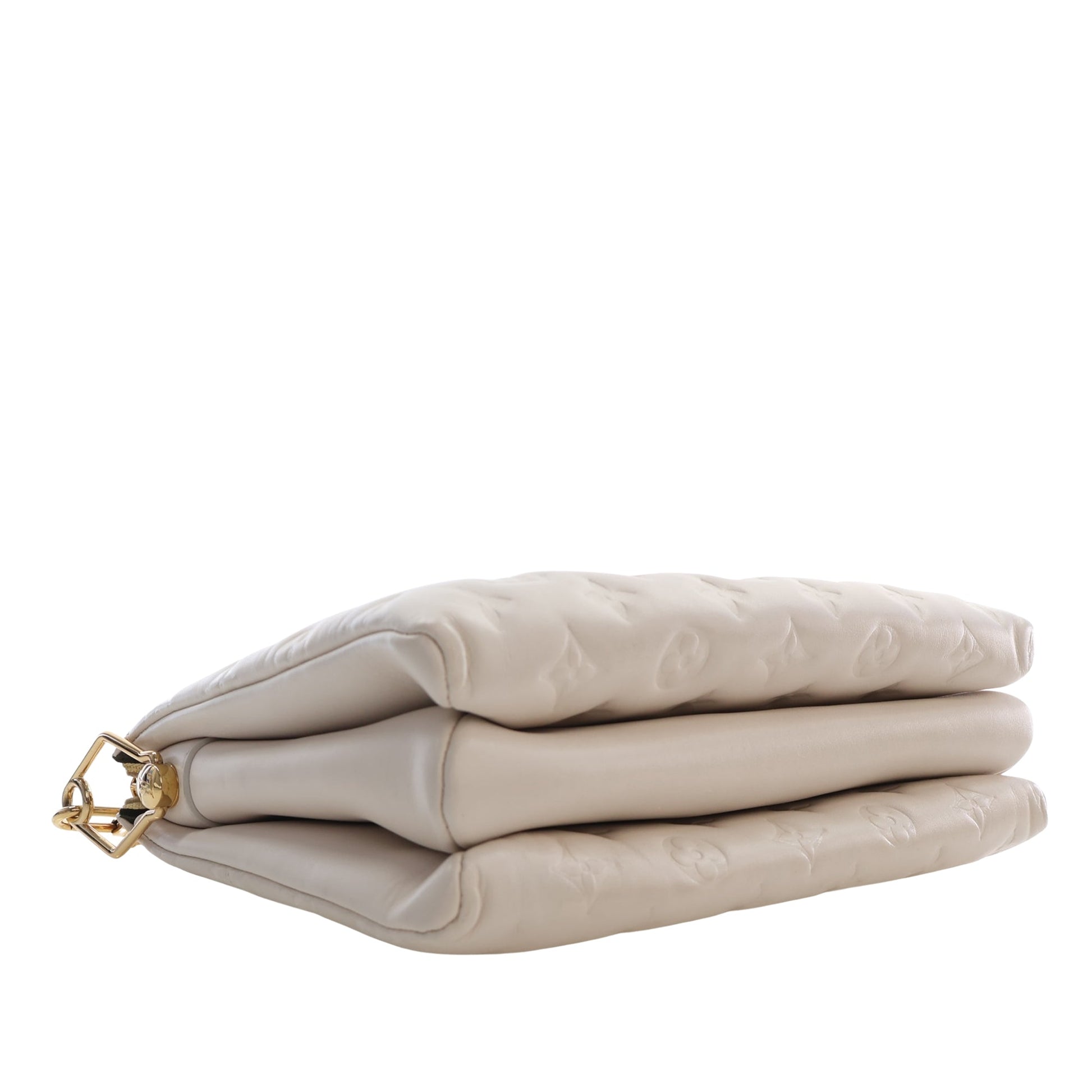 Louis Vuitton Monogram Embossed Puffy Lambskin Coussin PM