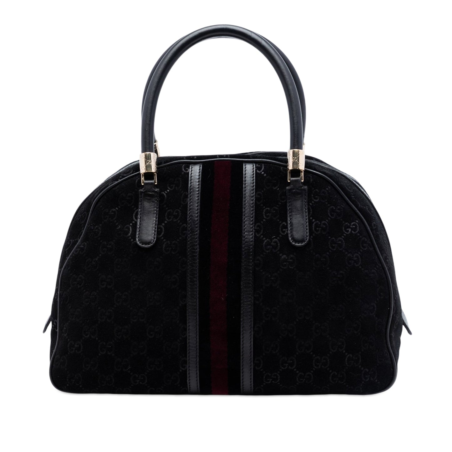 Gucci GG Suede Web Dome Handbag