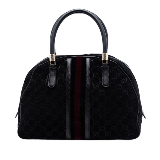 Gucci GG Suede Web Dome Handbag