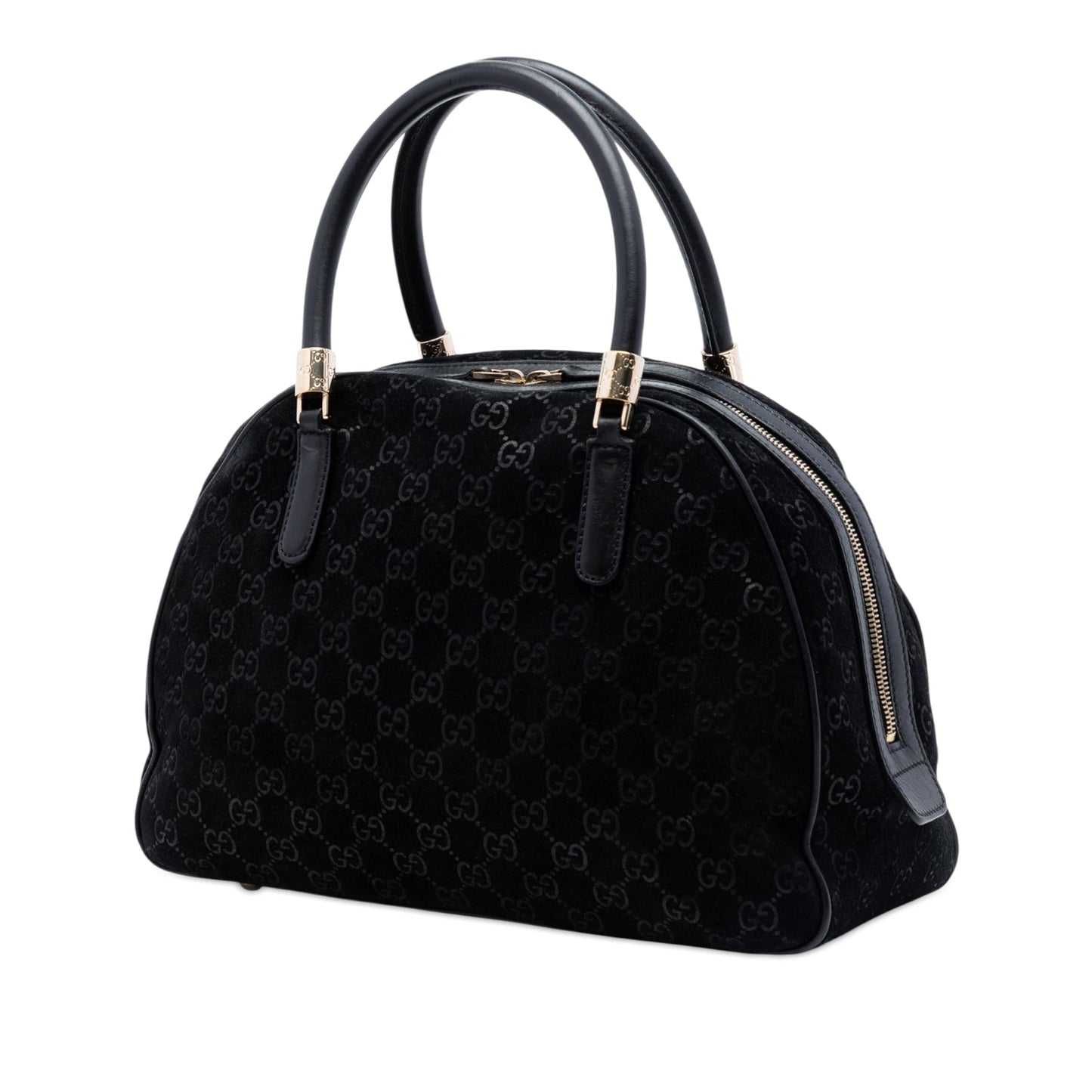 Gucci GG Suede Web Dome Handbag