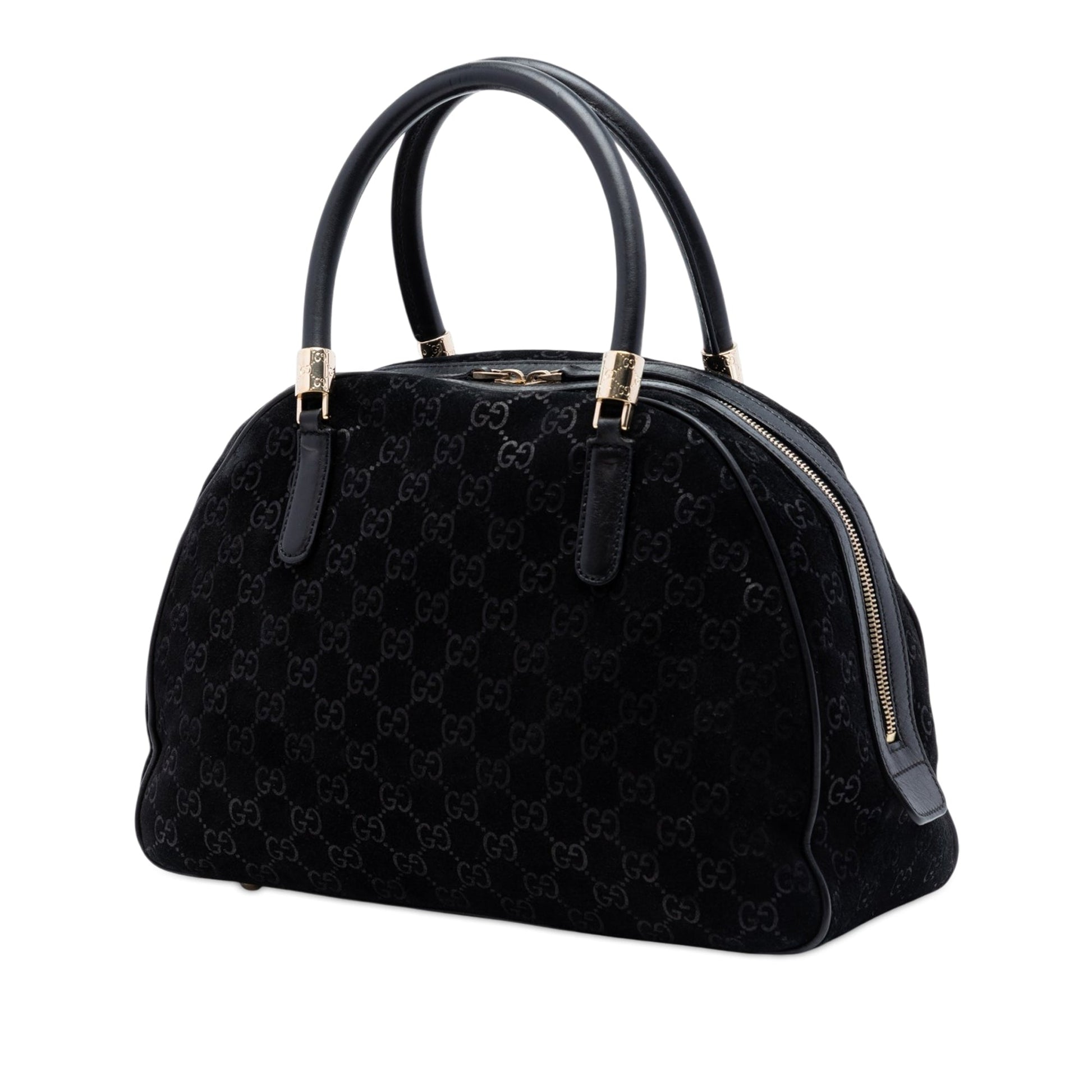 Gucci GG Suede Web Dome Handbag