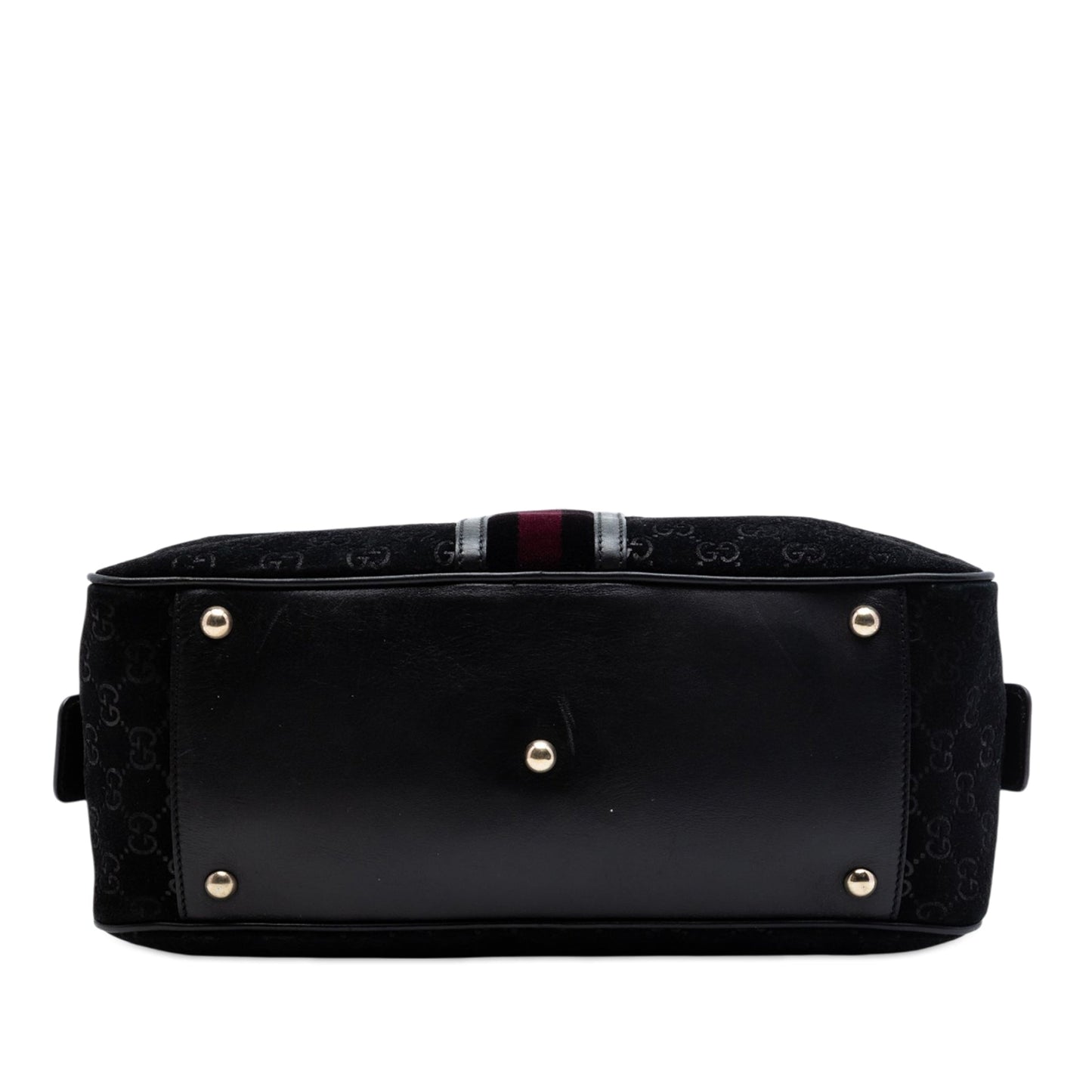Gucci GG Suede Web Dome Handbag