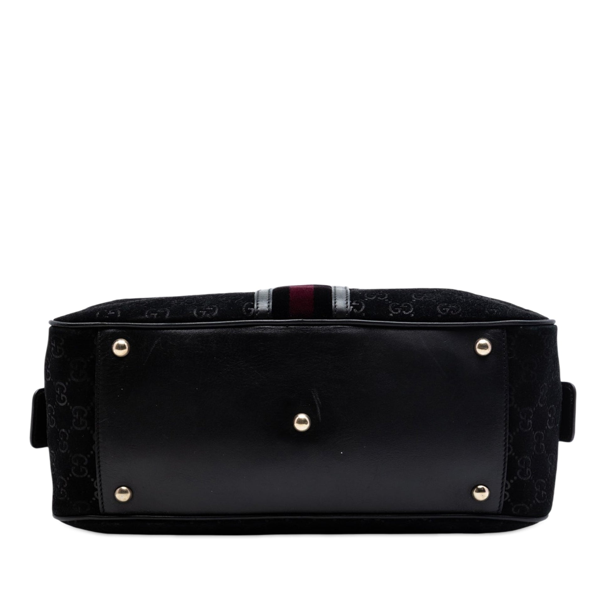 Gucci GG Suede Web Dome Handbag