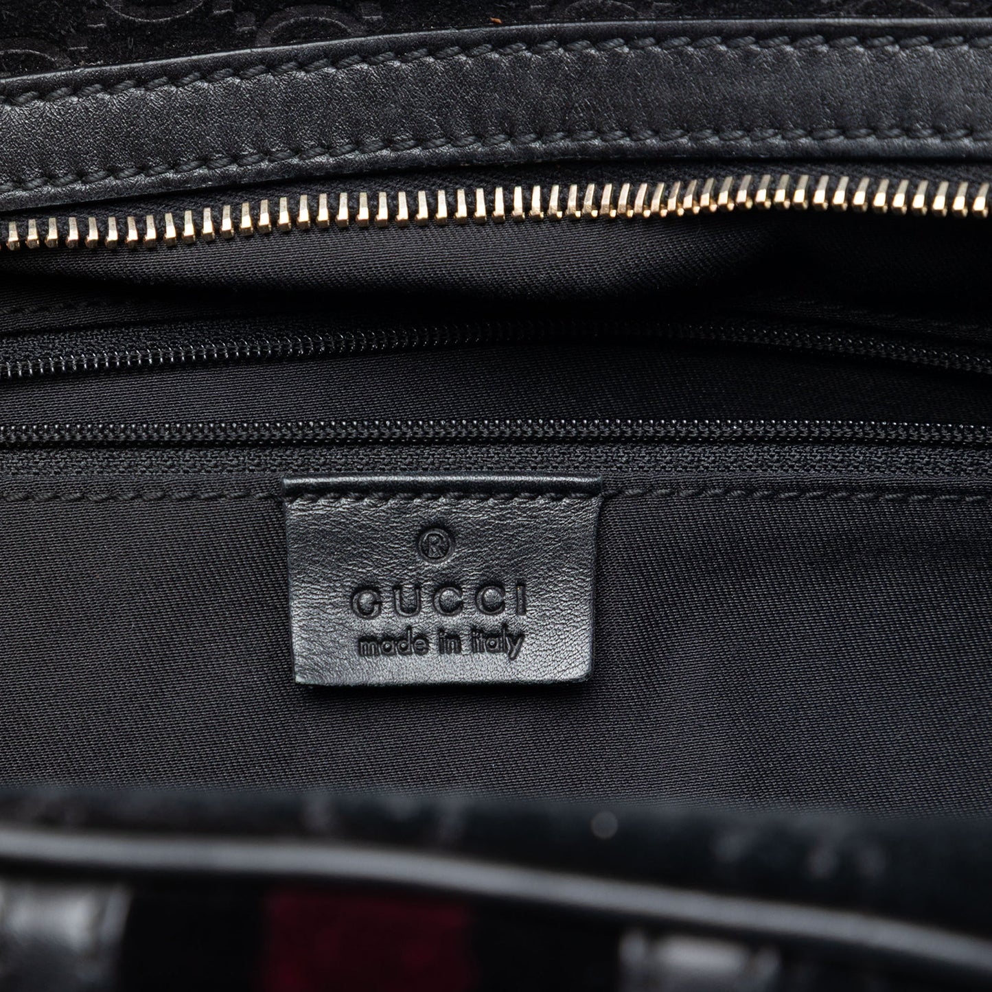 Gucci GG Suede Web Dome Handbag