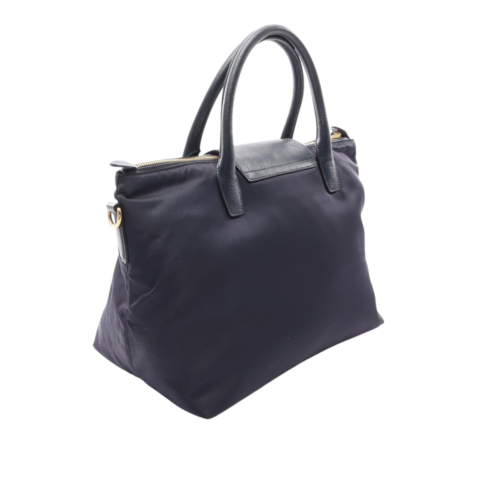 Prada Saffiano Trimmed Tessuto Satchel