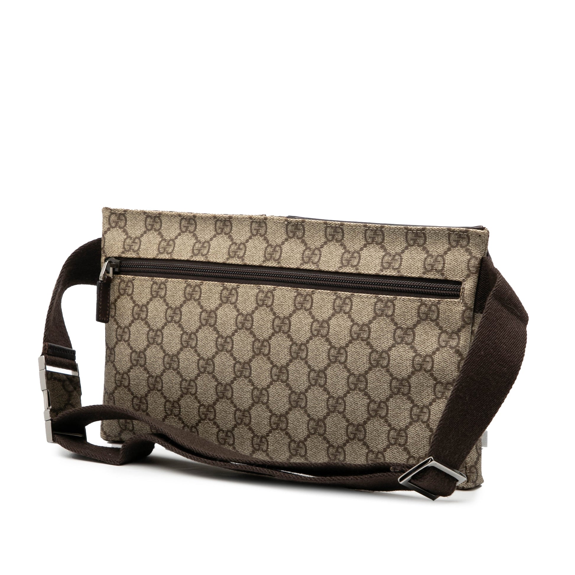 Gucci GG Supreme Double Pocket Belt Bag