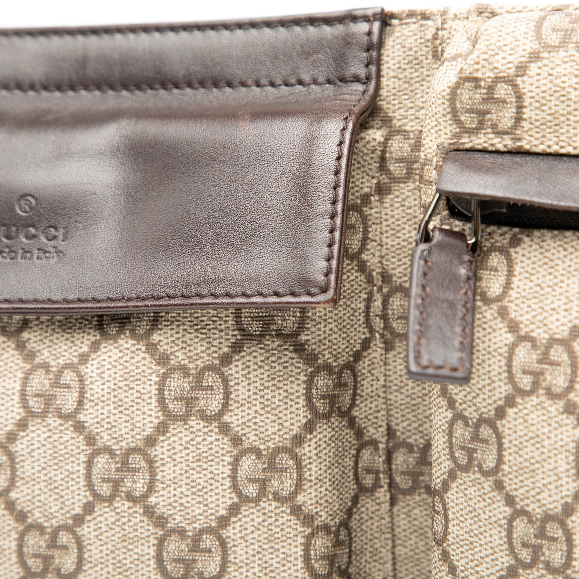 Gucci GG Supreme Double Pocket Belt Bag