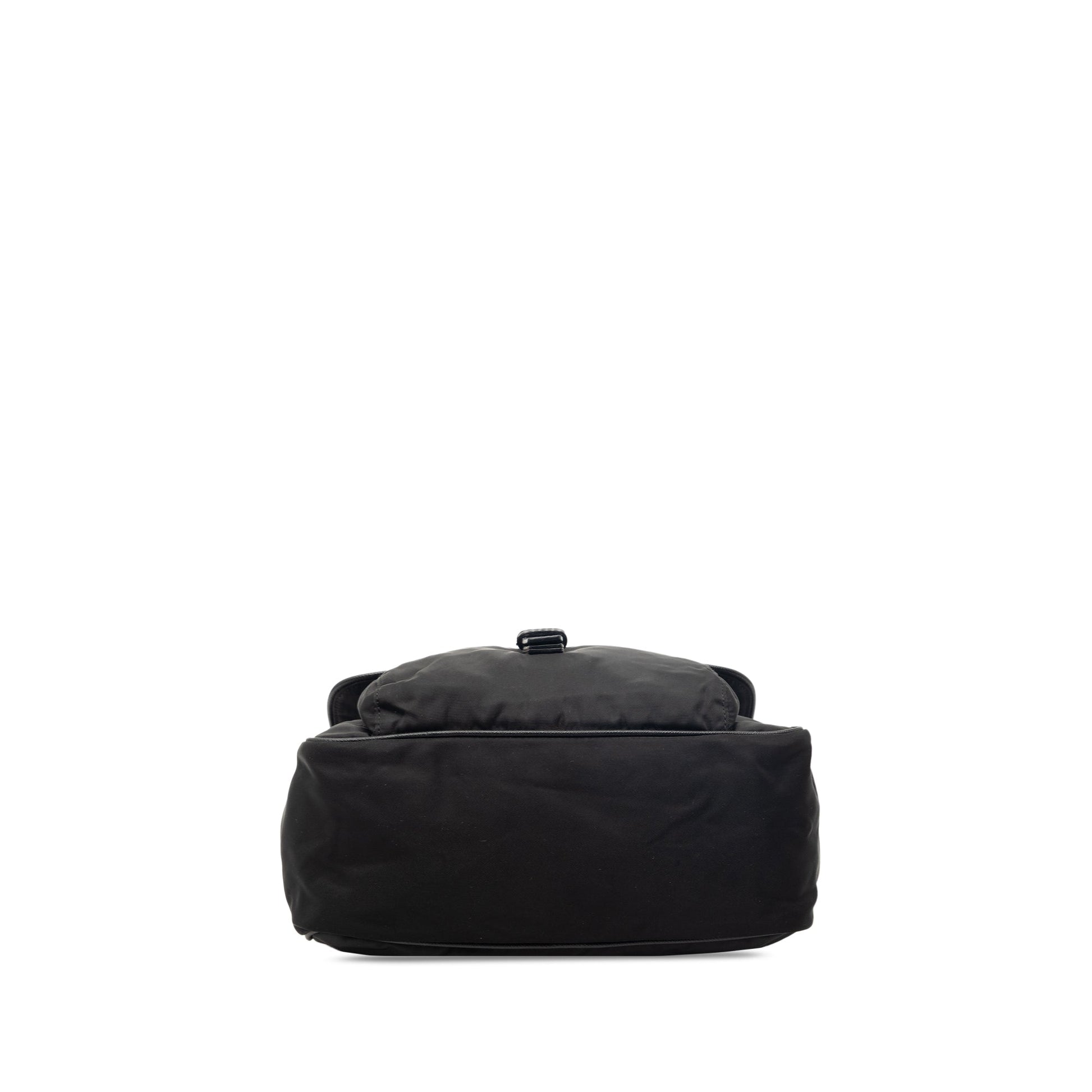 Prada Saffiano Trimmed Tessuto Shoulder Bag