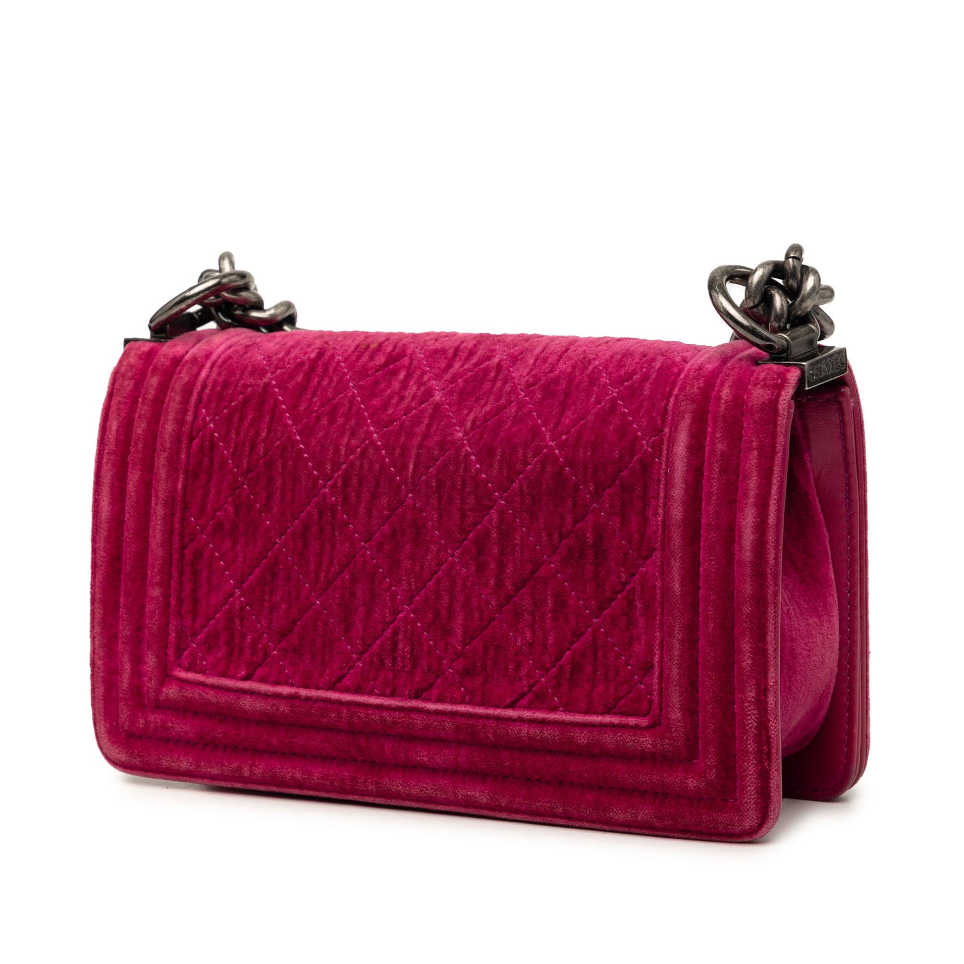 Chanel Small Quilted Velvet Boy Flap