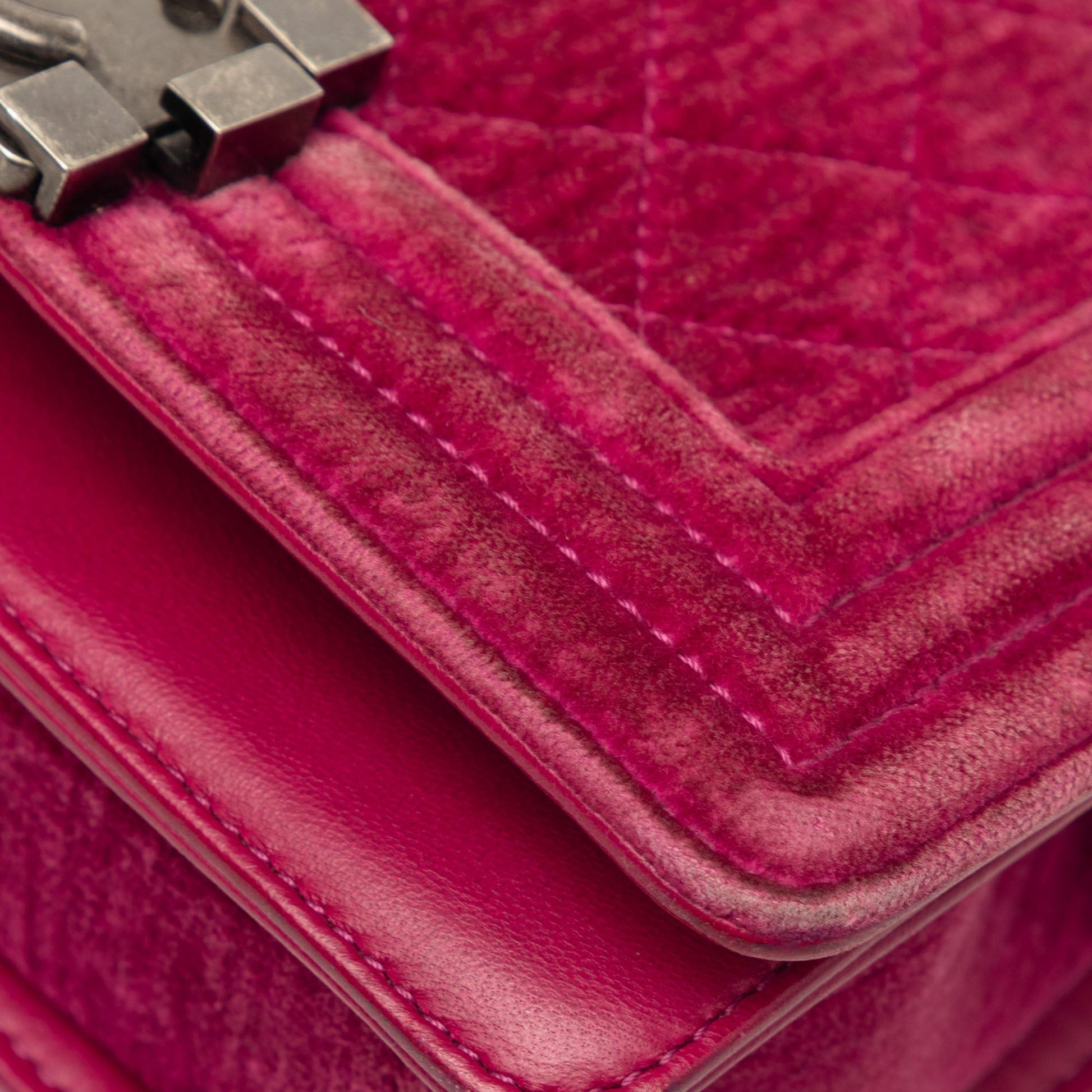 Chanel Small Quilted Velvet Boy Flap