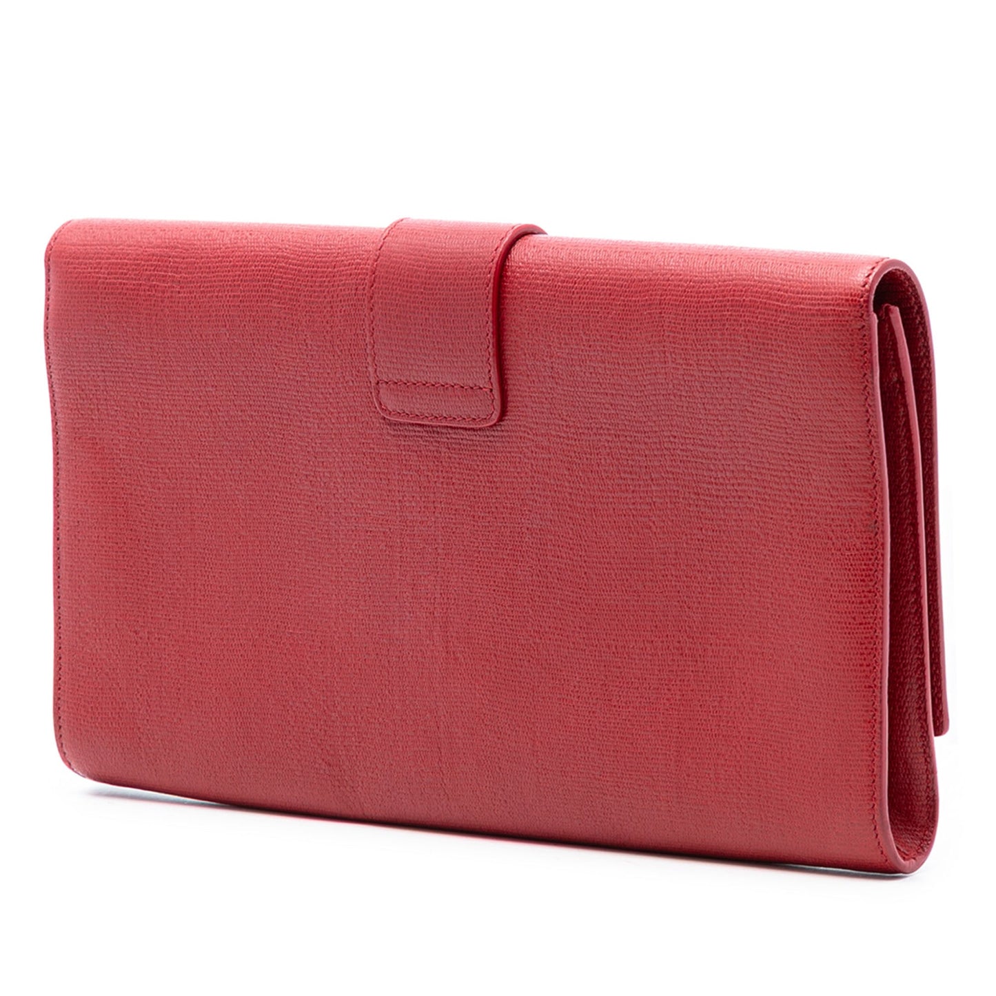 Saint Laurent Textured Leather Chyc Ligne Clutch