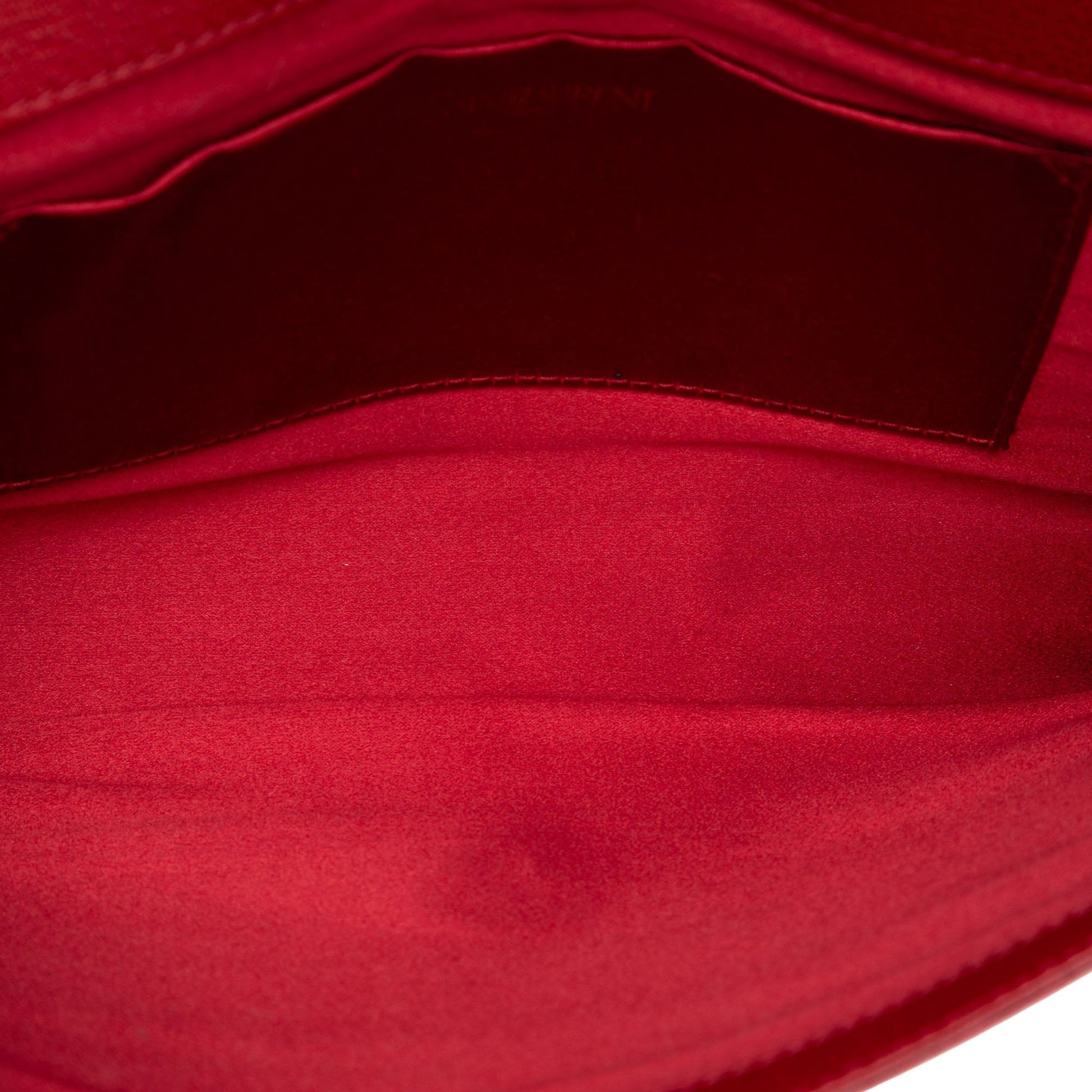 Saint Laurent Textured Leather Chyc Ligne Clutch